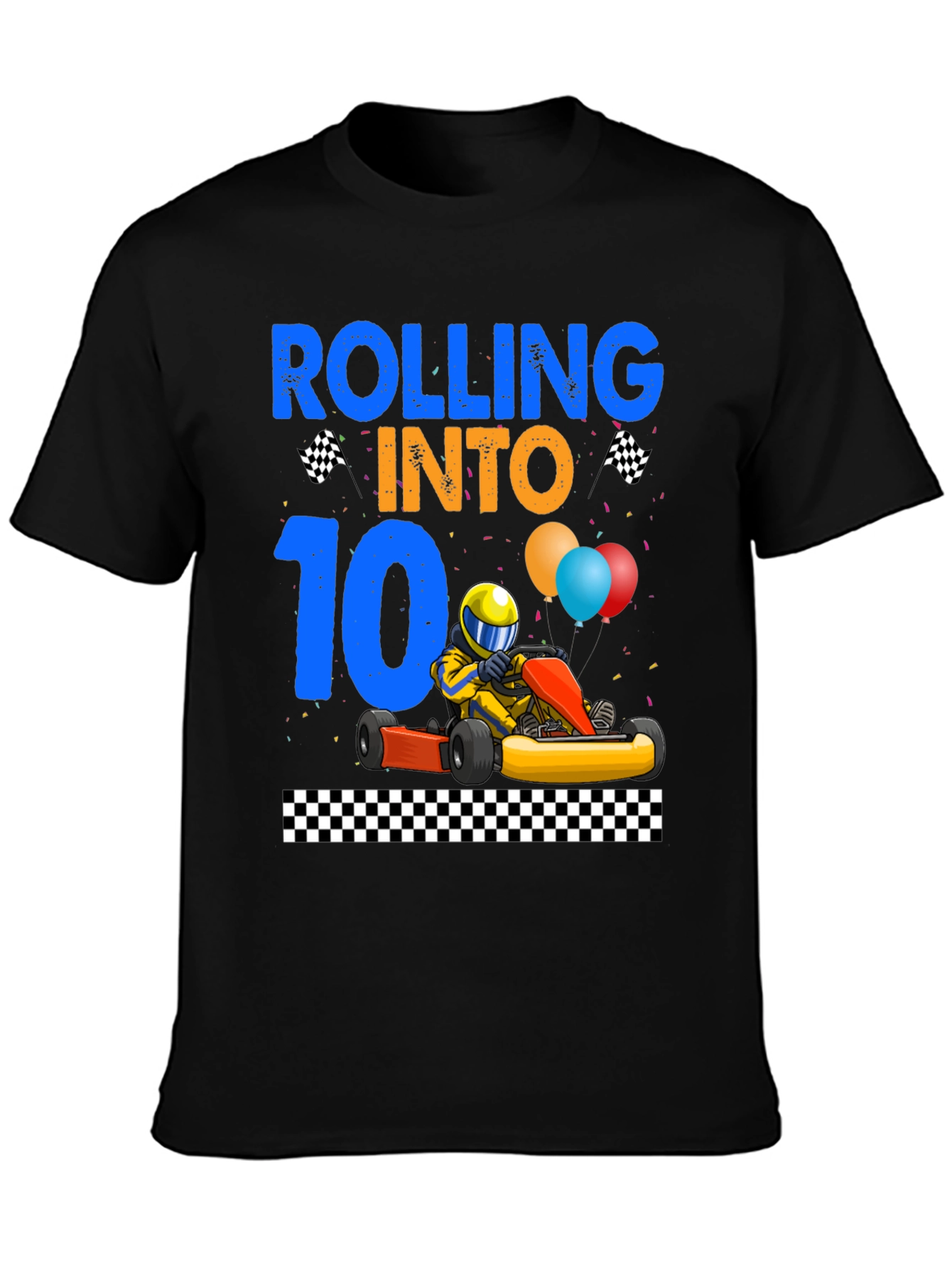 Rolling Into 10 Birthday T-Shirt