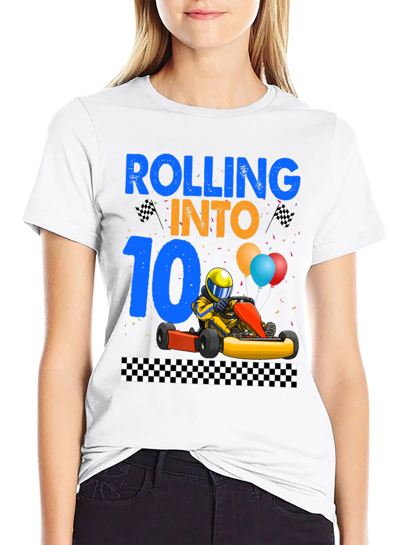 Rolling Into 10 Birthday T-Shirt