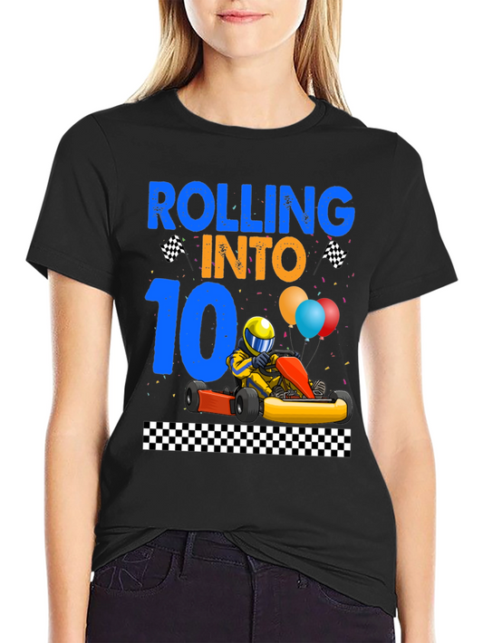 Rolling Into 10 Birthday T-Shirt