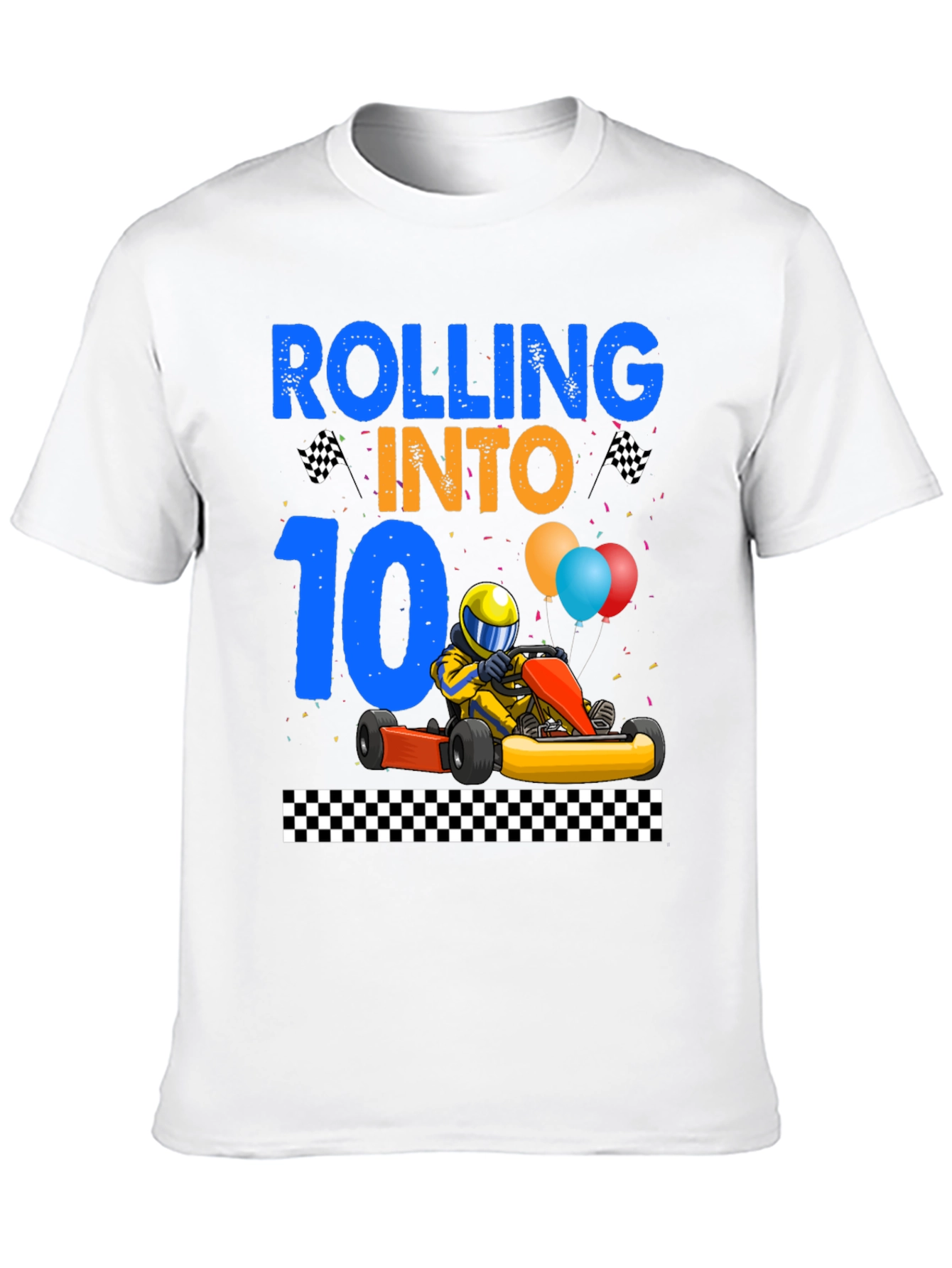 Rolling Into 10 Birthday T-Shirt