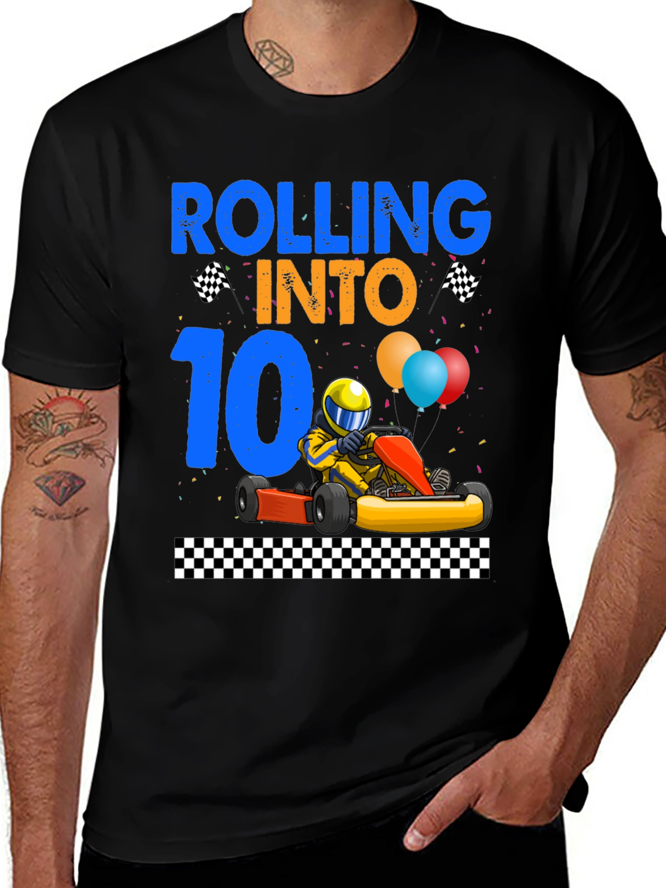 Rolling Into 10 Birthday T-Shirt