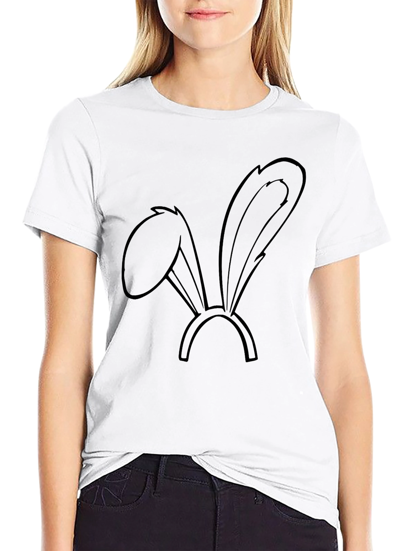 Bunny Ears Graphic Tee - Black