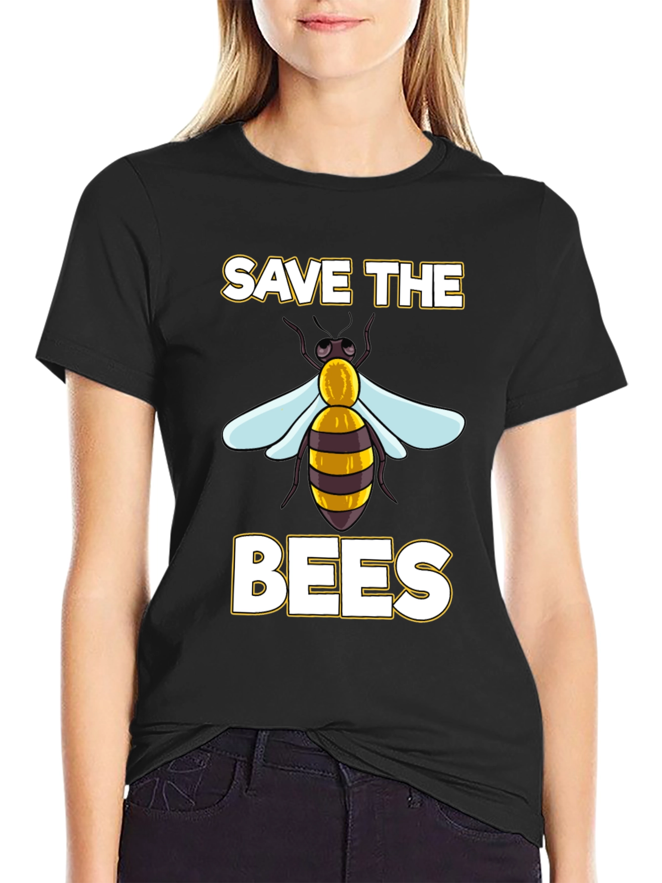 Save The Bees Graphic T-Shirt - Eco-Friendly Cotton Blend