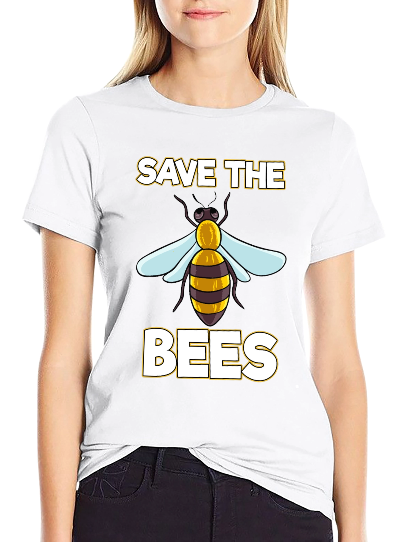 Save The Bees Graphic T-Shirt - Eco-Friendly Cotton Blend
