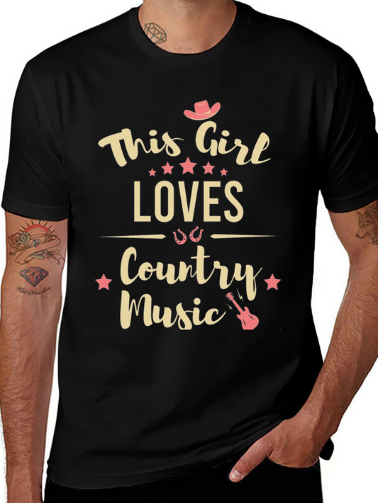 This Girl Loves Country Music Graphic Tee