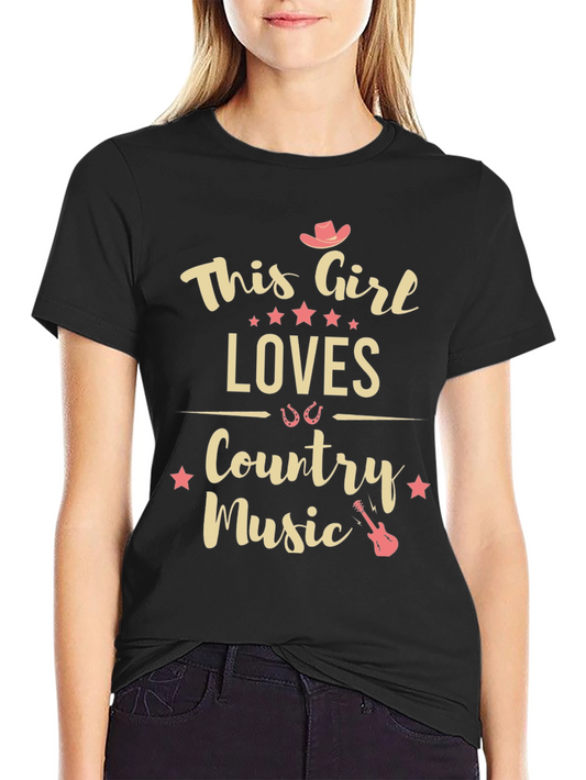This Girl Loves Country Music Graphic Tee