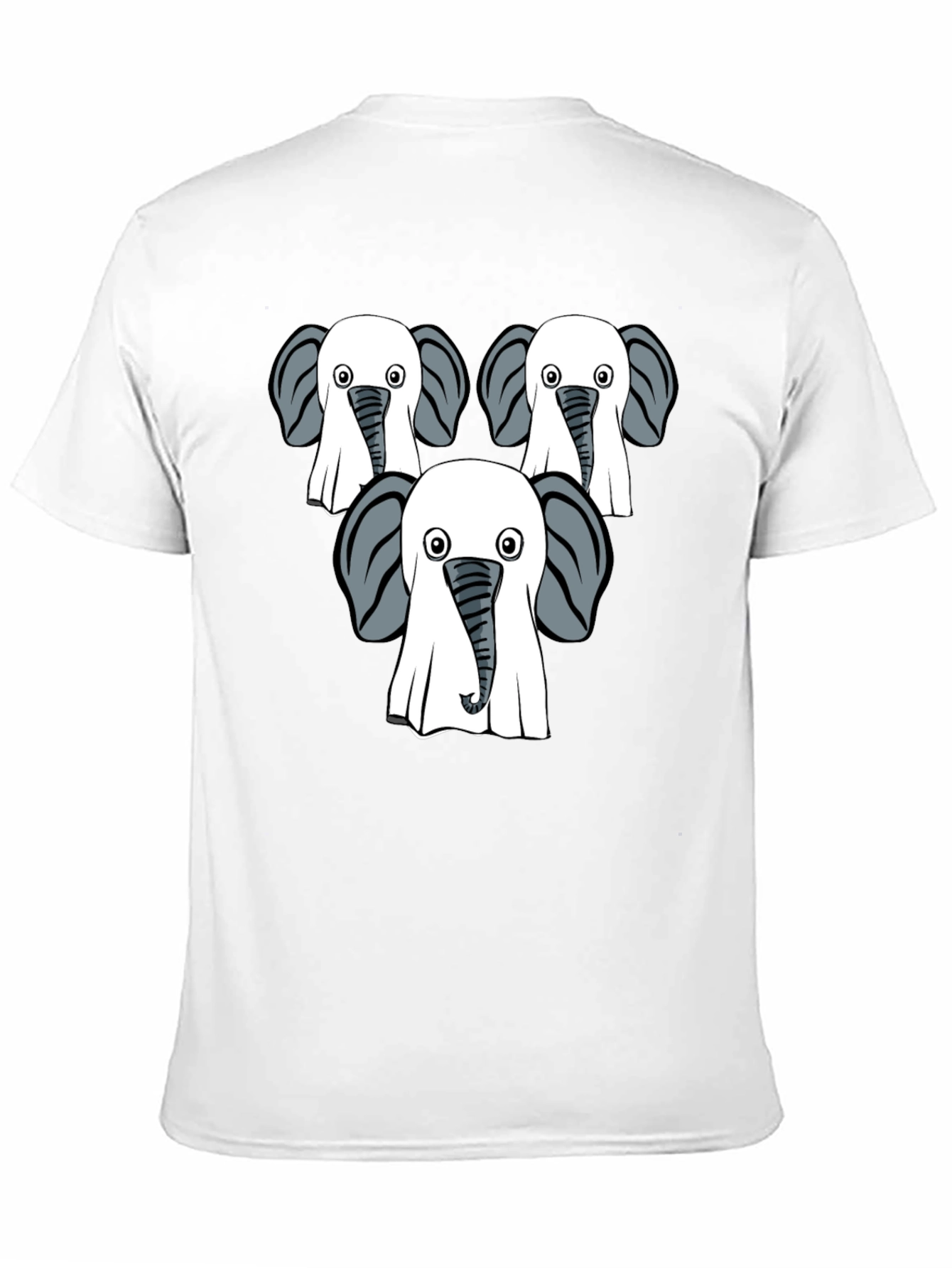 Elephant Ghost Black Graphic T-Shirt