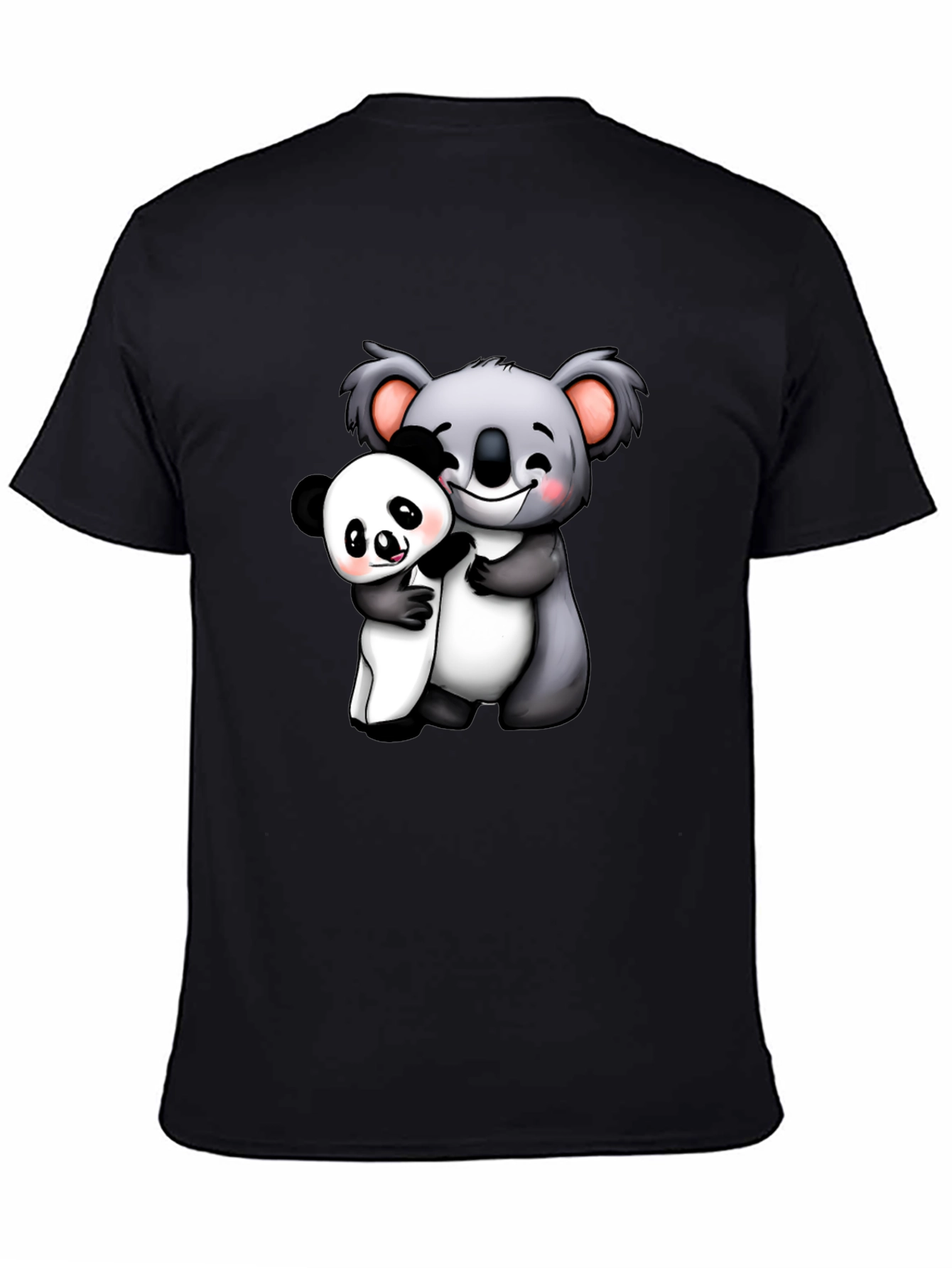 Cute Koala & Panda Hug Graphic T-Shirt