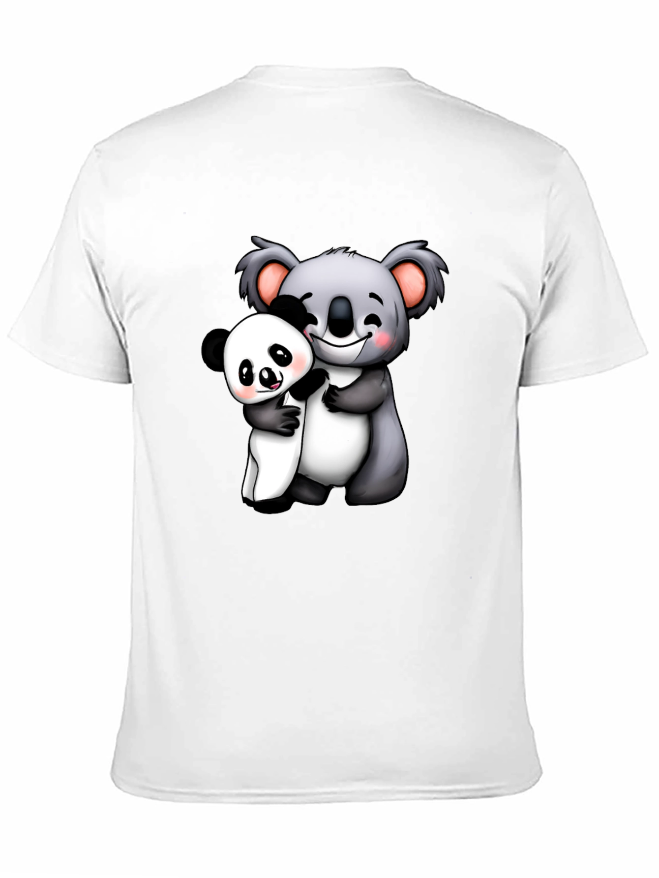 Cute Koala & Panda Hug Graphic T-Shirt