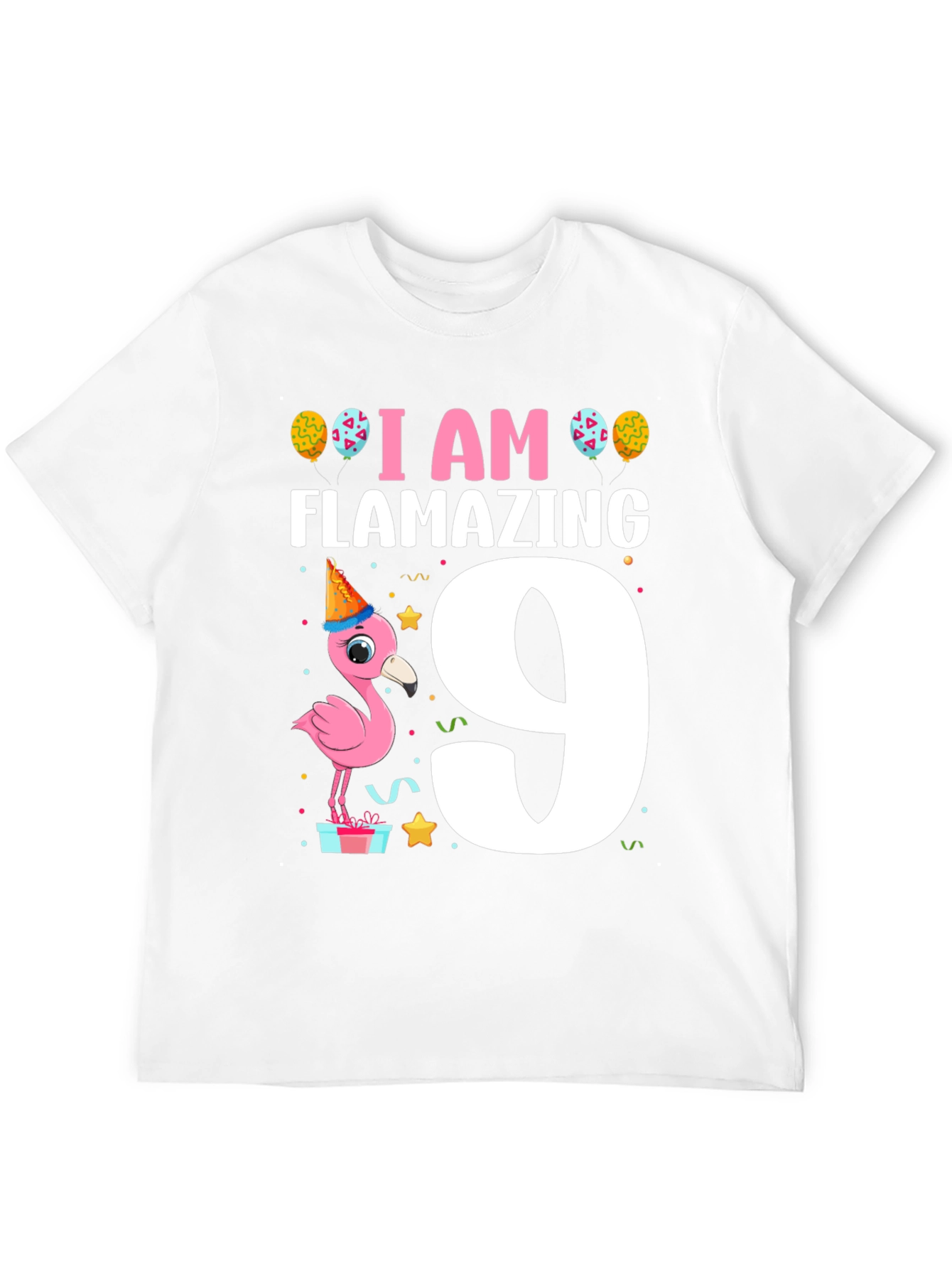 Flamazing 9th Birthday T-Shirt - Cute Flamingo Party Tee