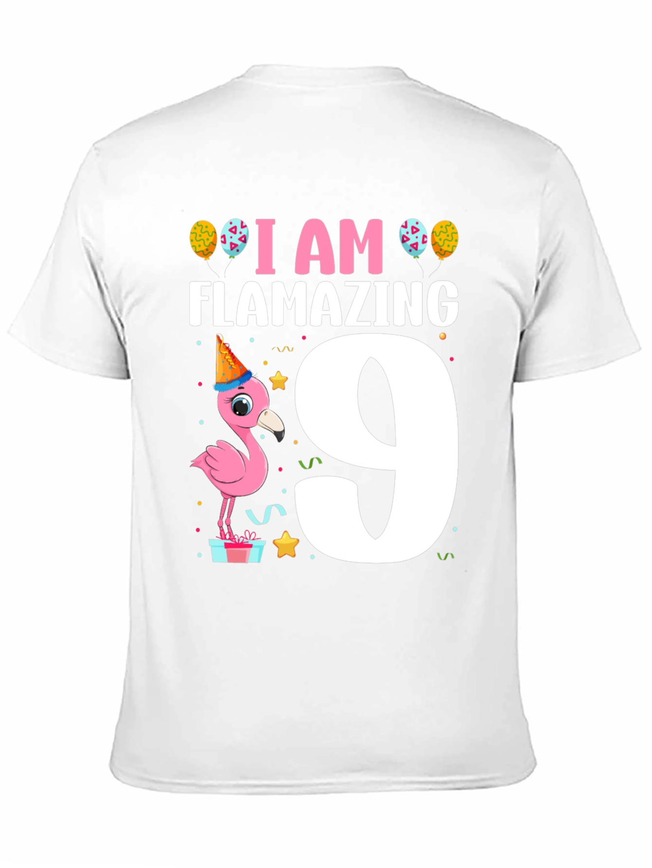 Flamazing 9th Birthday T-Shirt - Cute Flamingo Party Tee