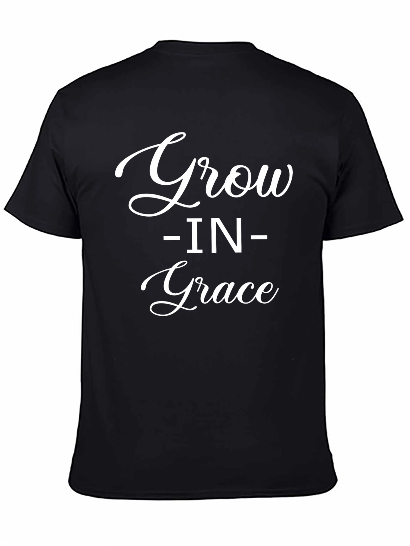 Grow in Grace Black Graphic Tee