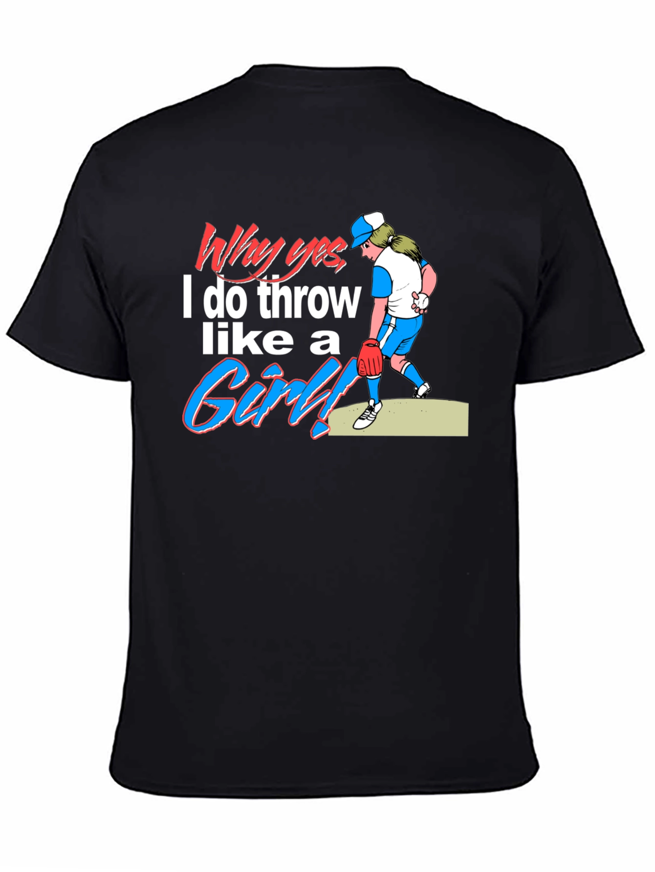 Funny Throw Like a Girl Graphic Tee