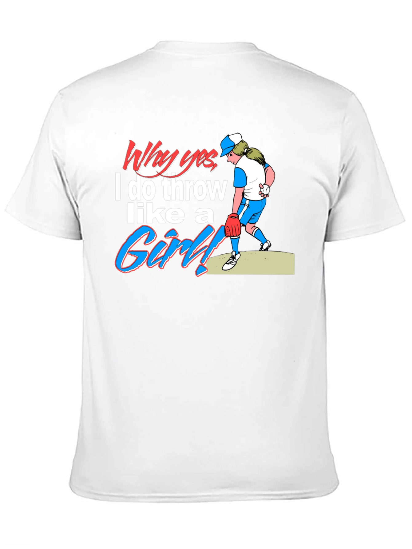 Funny Throw Like a Girl Graphic Tee