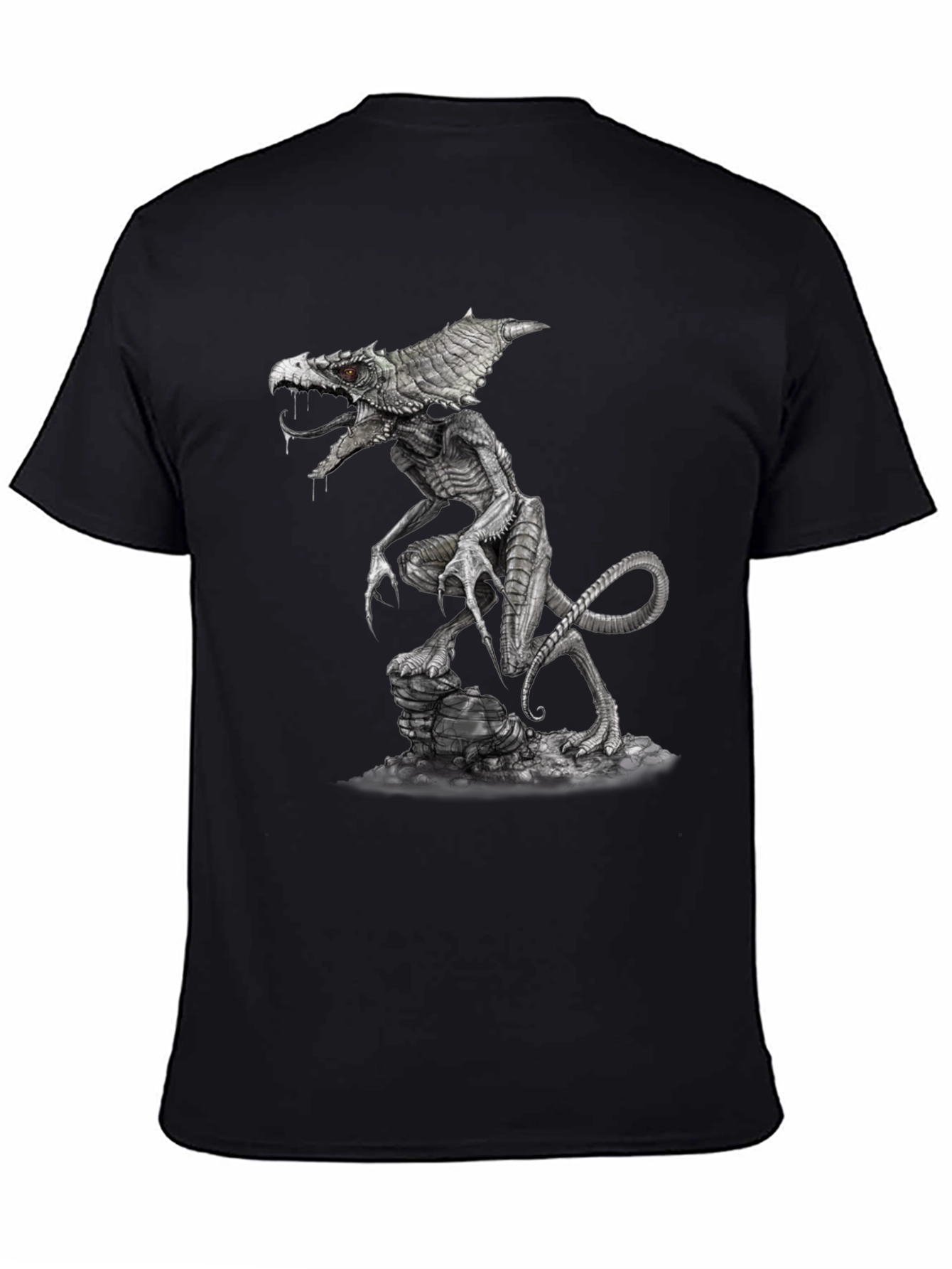 Monster Creature Graphic Tee - Black