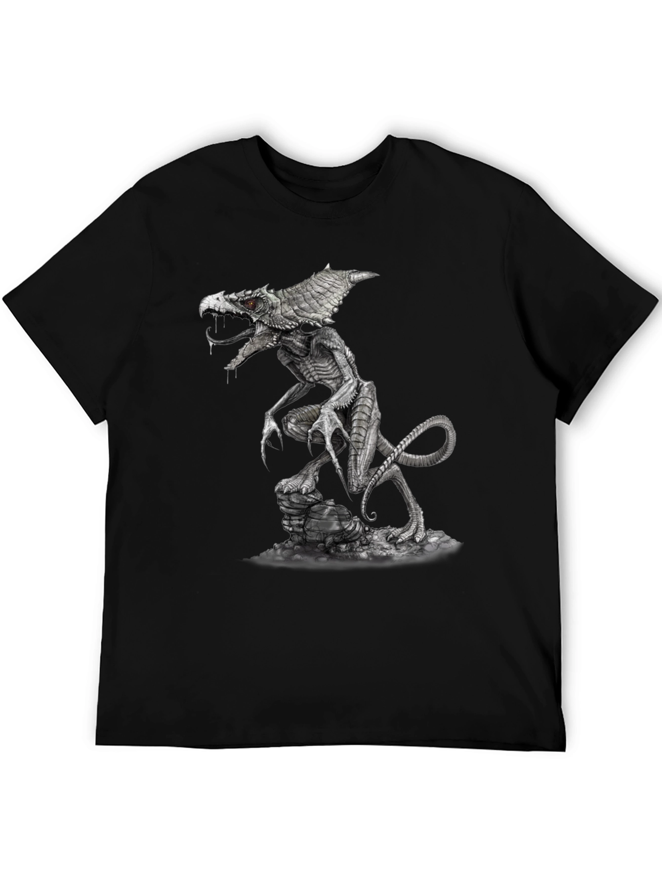 Monster Creature Graphic Tee - Black