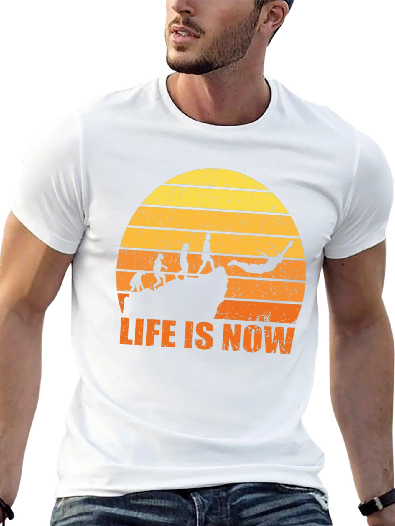 Life Is Now Graphic Tee - Black Cotton T-Shirt