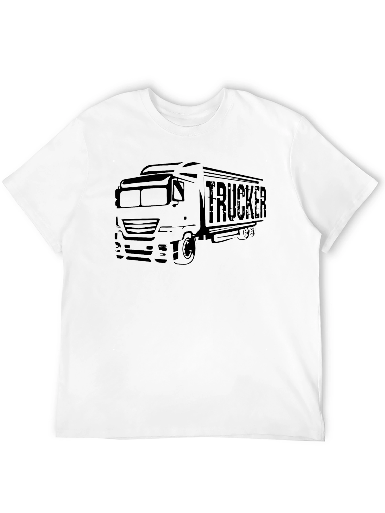 Trucker Graphic Tee - Black Cotton Blend