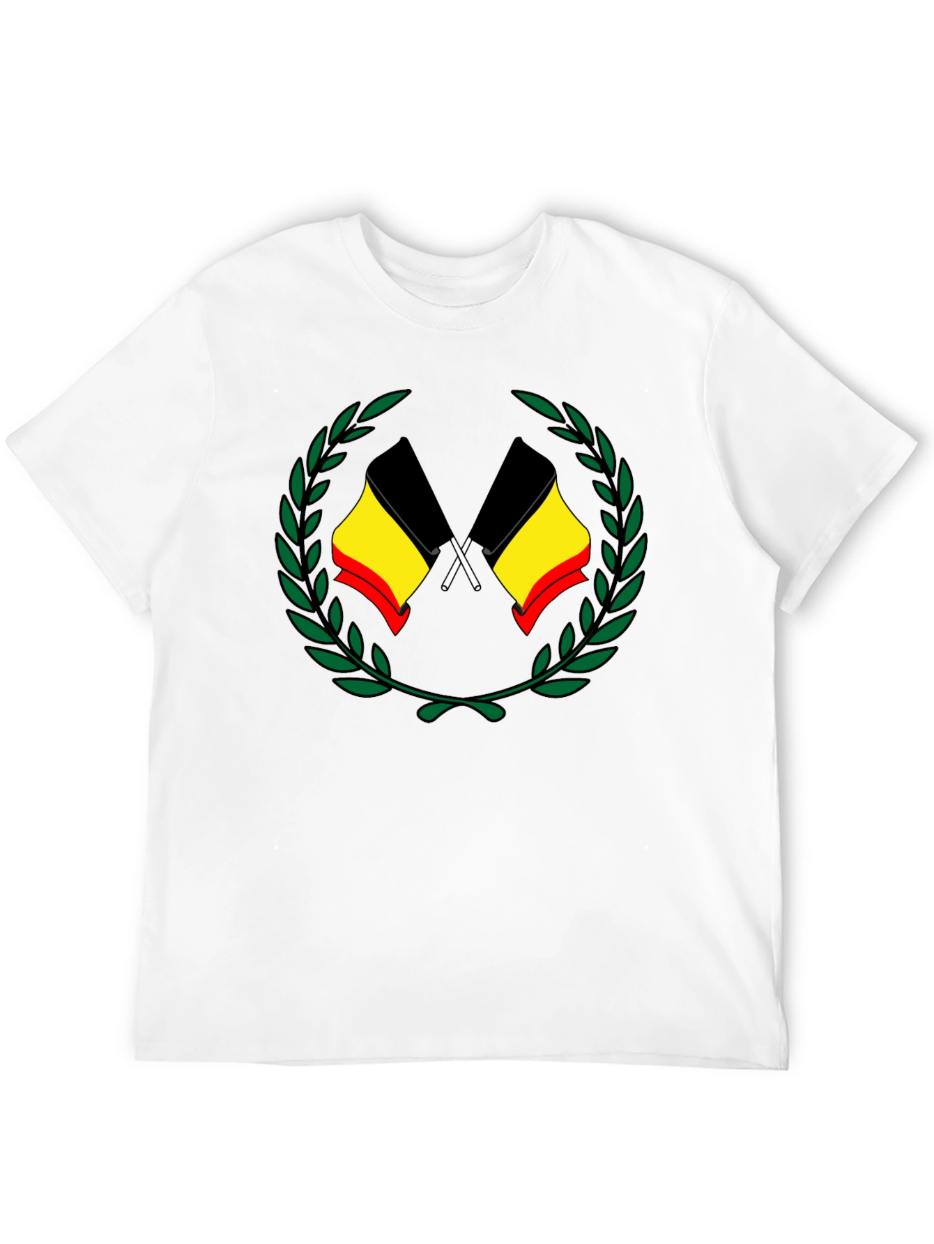 Belgian Flag Laurel Wreath T-Shirt