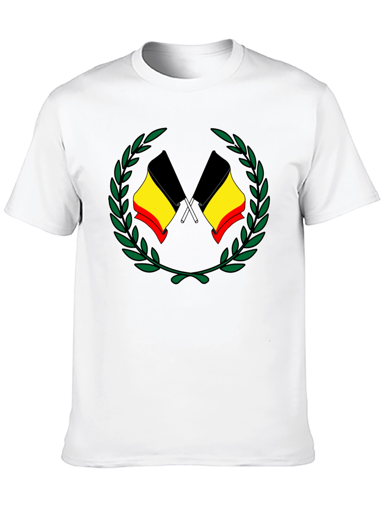 Belgian Flag Laurel Wreath T-Shirt