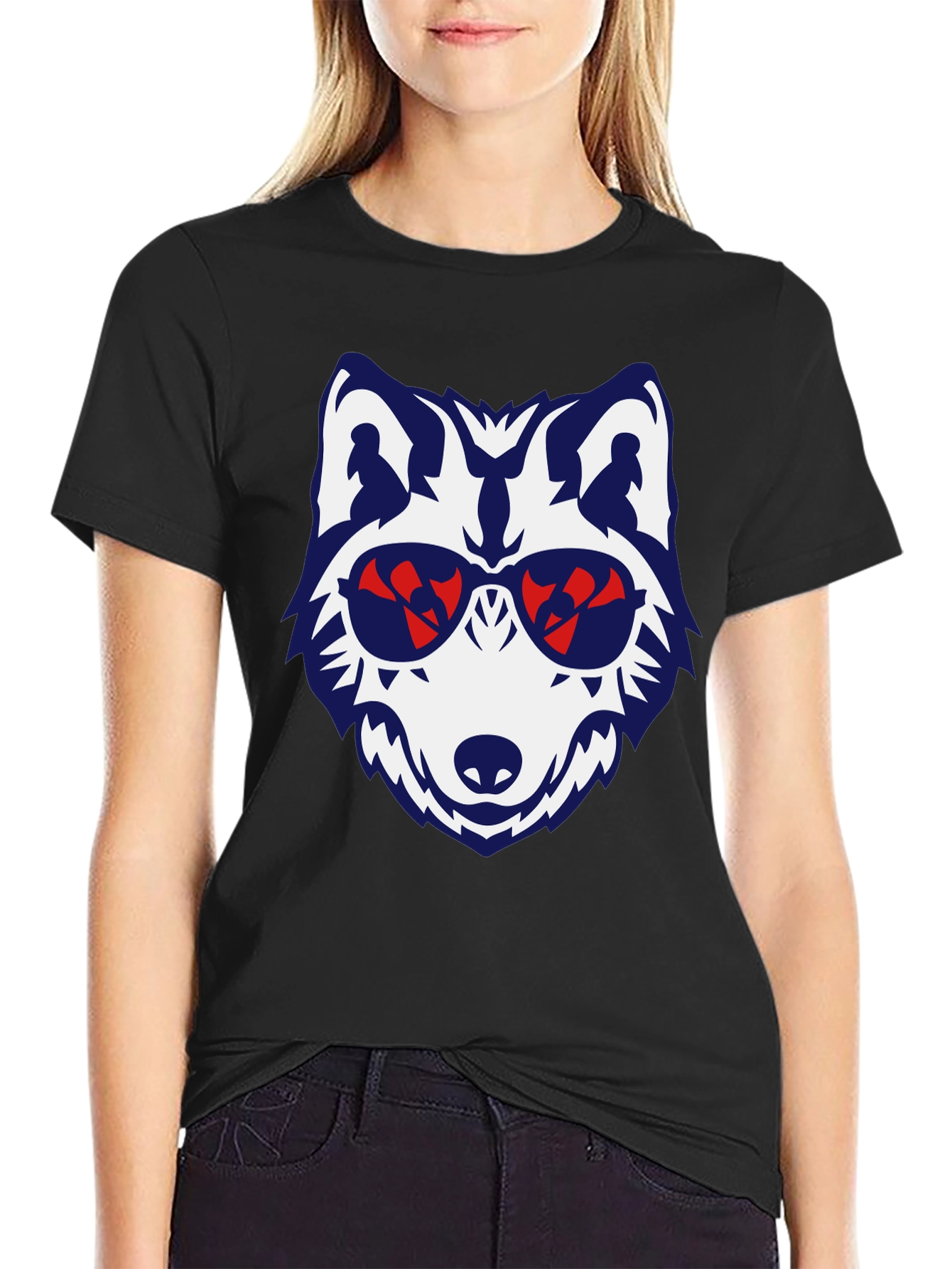 Cool Wolf Graphic T-Shirt - Unisex Black Tee