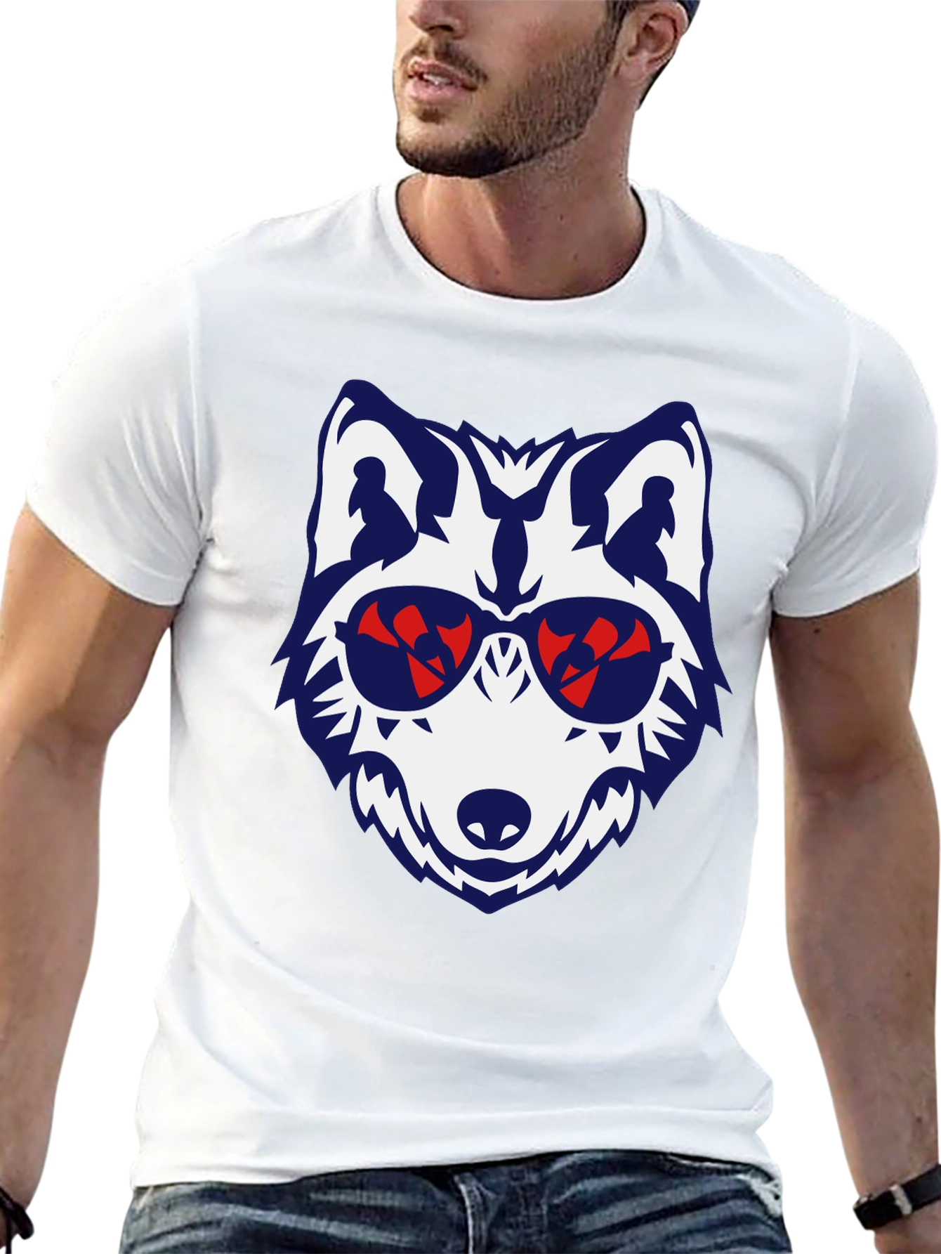 Cool Wolf Graphic T-Shirt - Unisex Black Tee