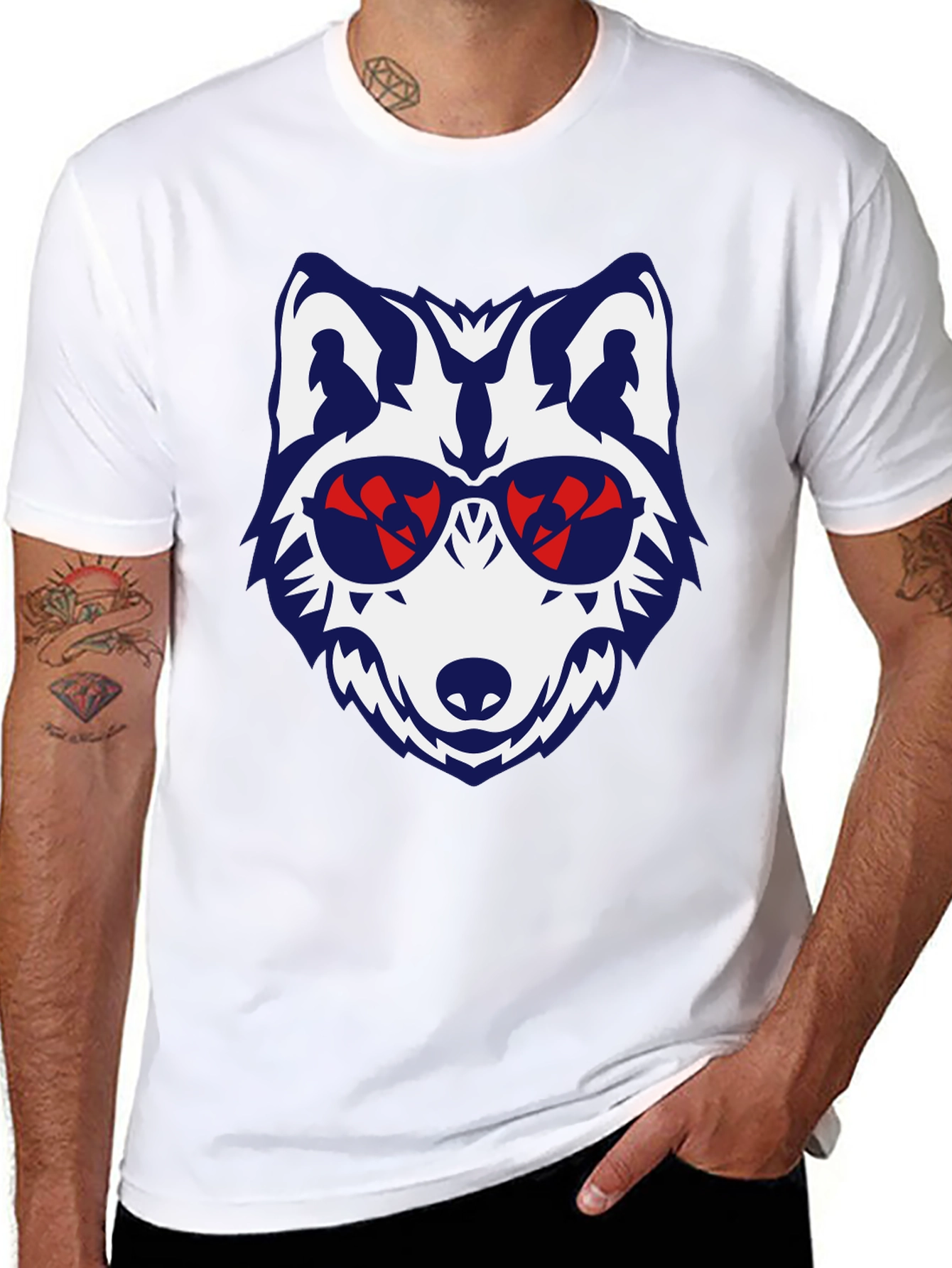 Cool Wolf Graphic T-Shirt - Unisex Black Tee