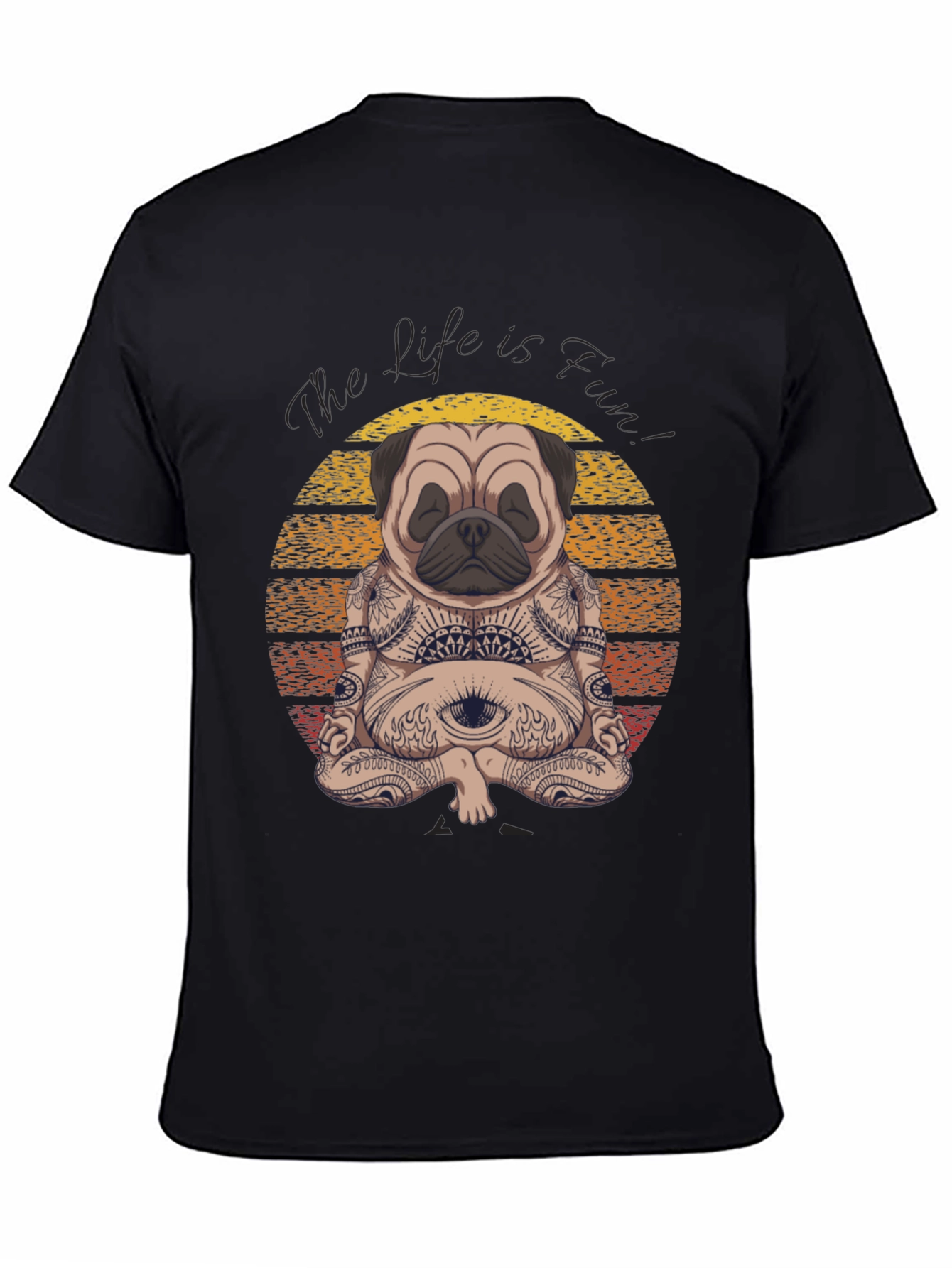 Zen Pug T-Shirt - Meditating Dog Graphic Tee