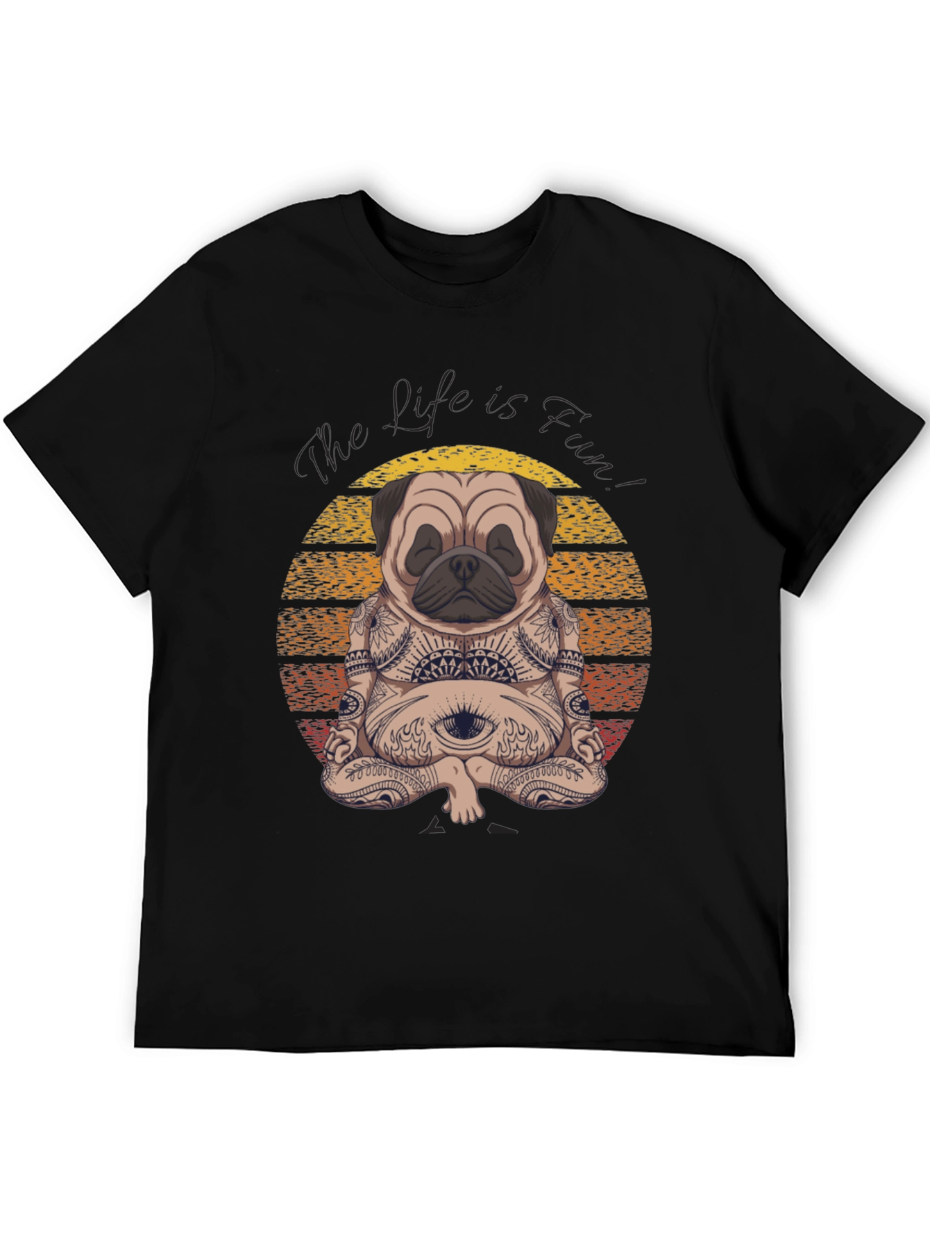 Zen Pug T-Shirt - Meditating Dog Graphic Tee