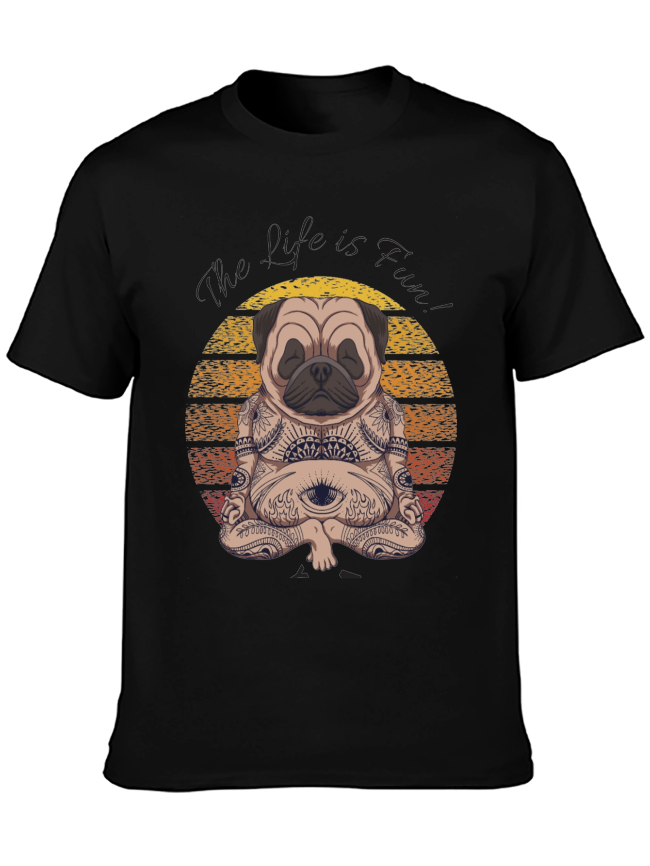Zen Pug T-Shirt - Meditating Dog Graphic Tee