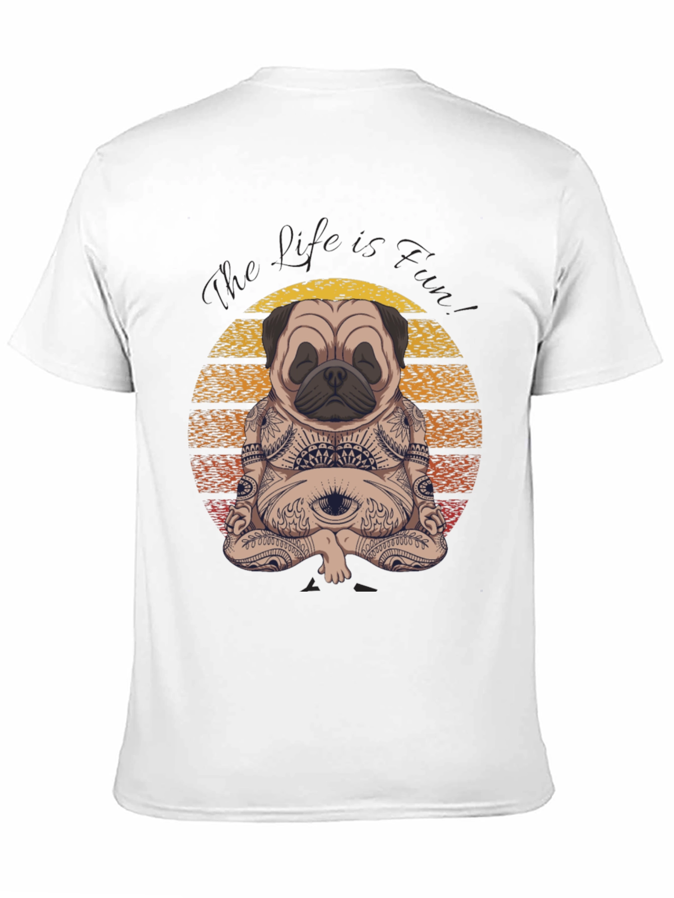 Zen Pug T-Shirt - Meditating Dog Graphic Tee