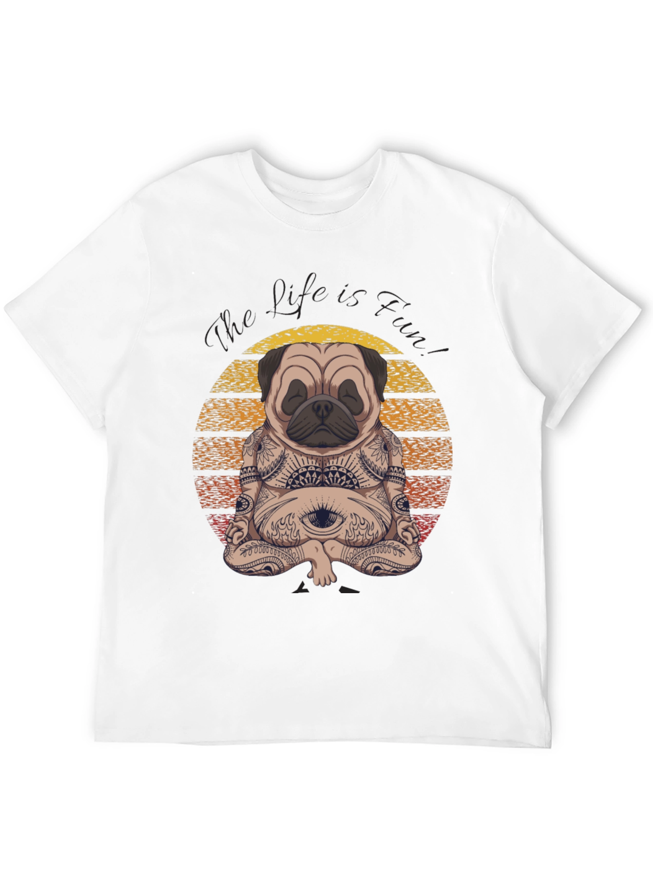Zen Pug T-Shirt - Meditating Dog Graphic Tee