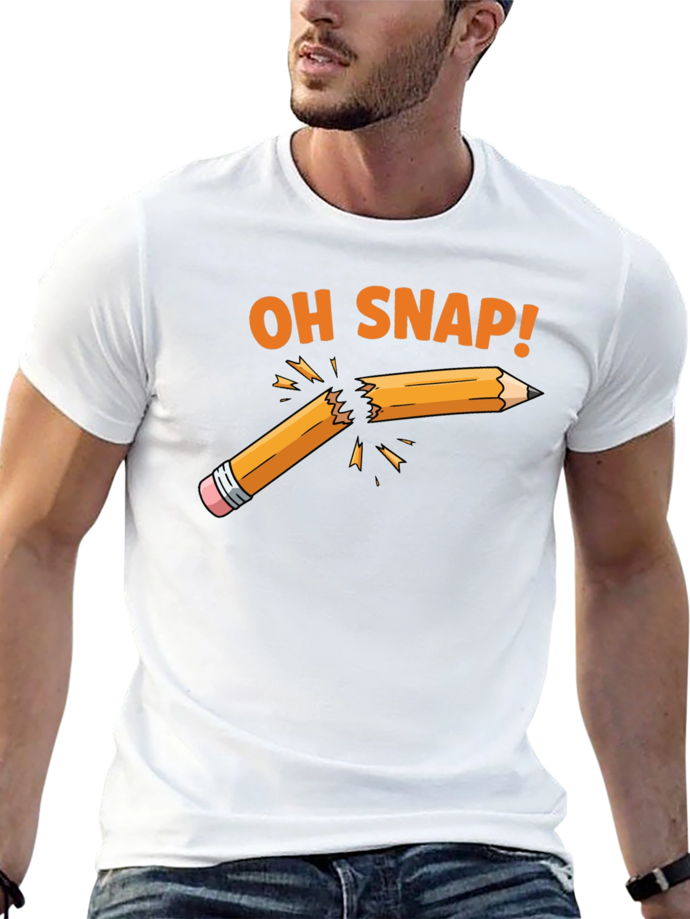 Oh Snap! Broken Pencil Graphic T-Shirt