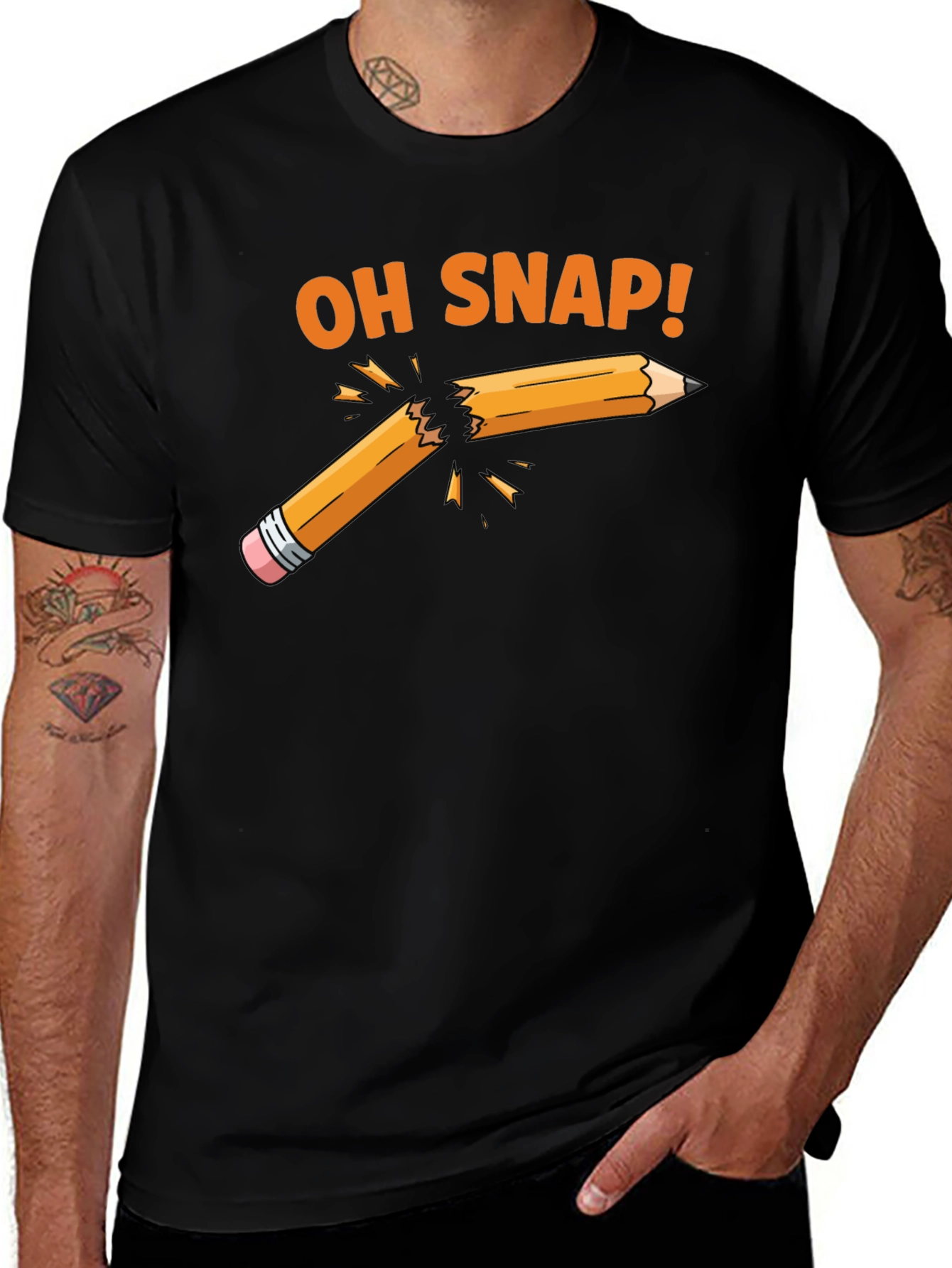 Oh Snap! Broken Pencil Graphic T-Shirt