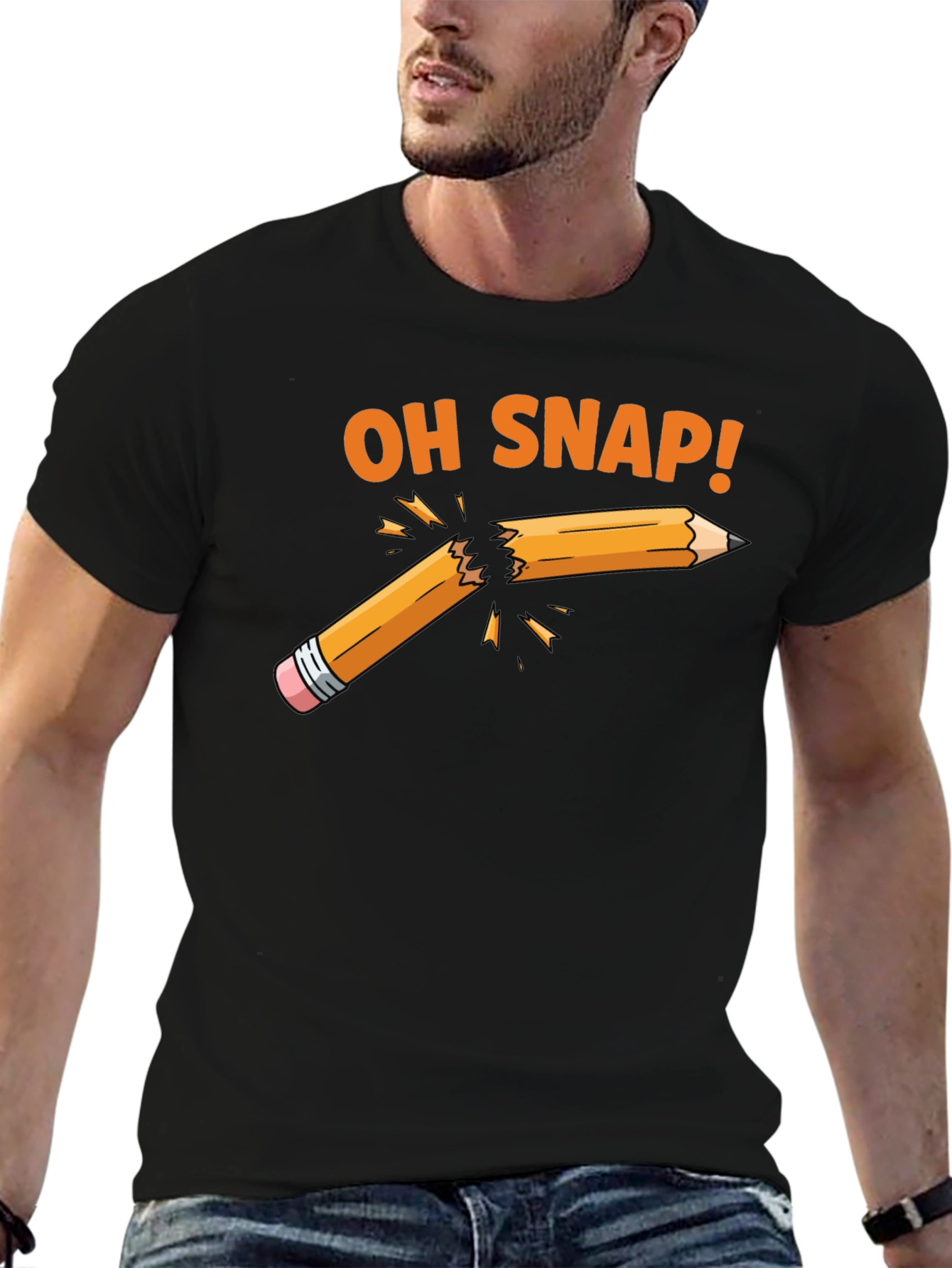 Oh Snap! Broken Pencil Graphic T-Shirt