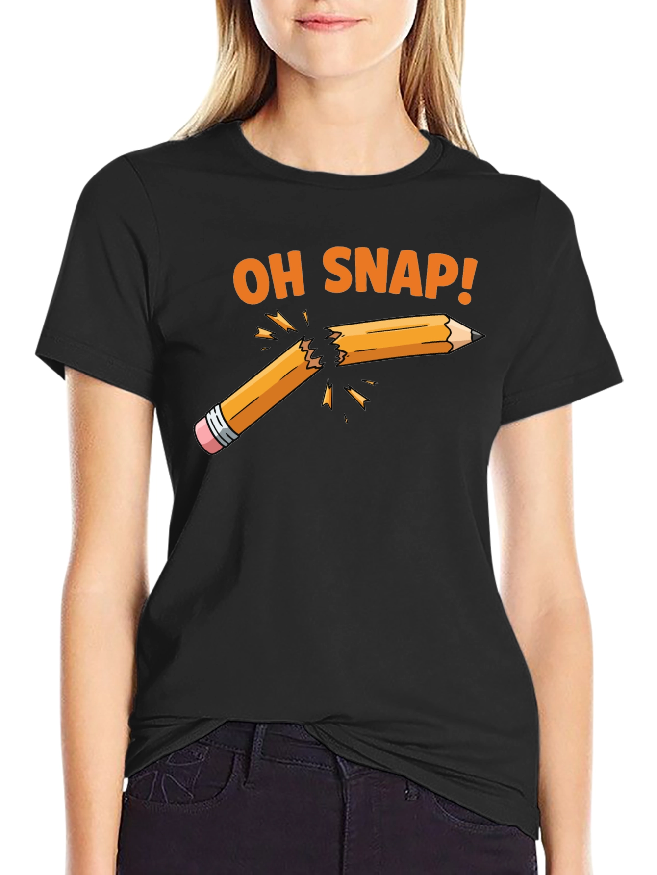 Oh Snap! Broken Pencil Graphic T-Shirt
