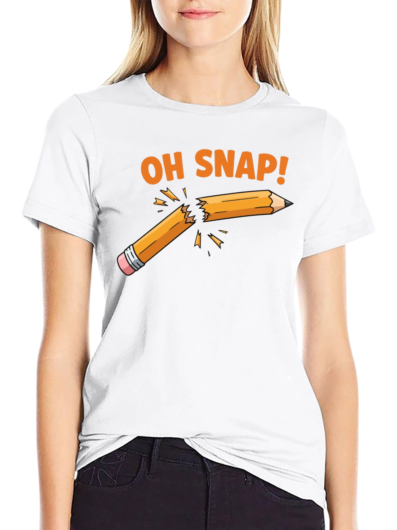 Oh Snap! Broken Pencil Graphic T-Shirt