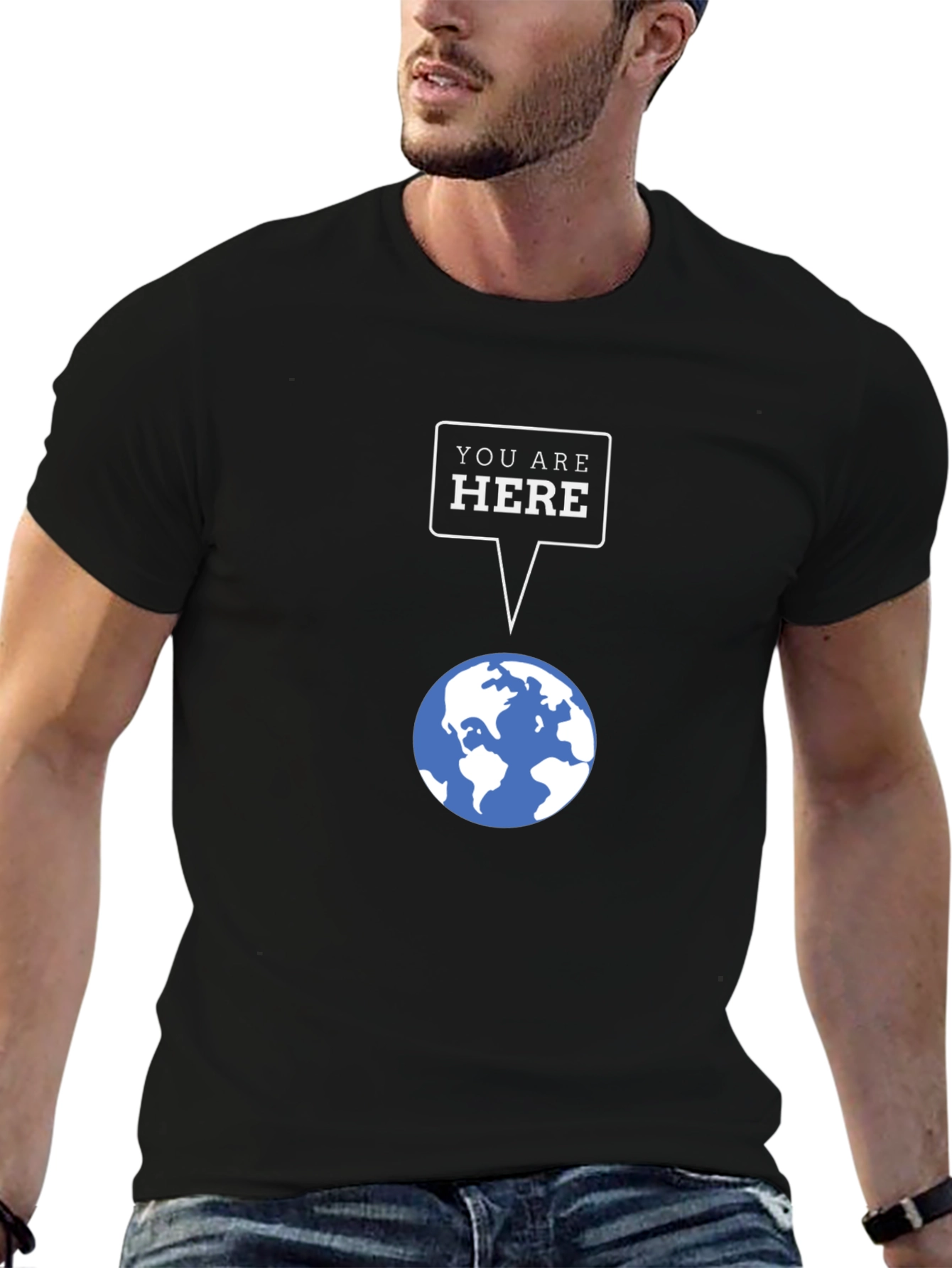 You Are Here Graphic Tee - Black