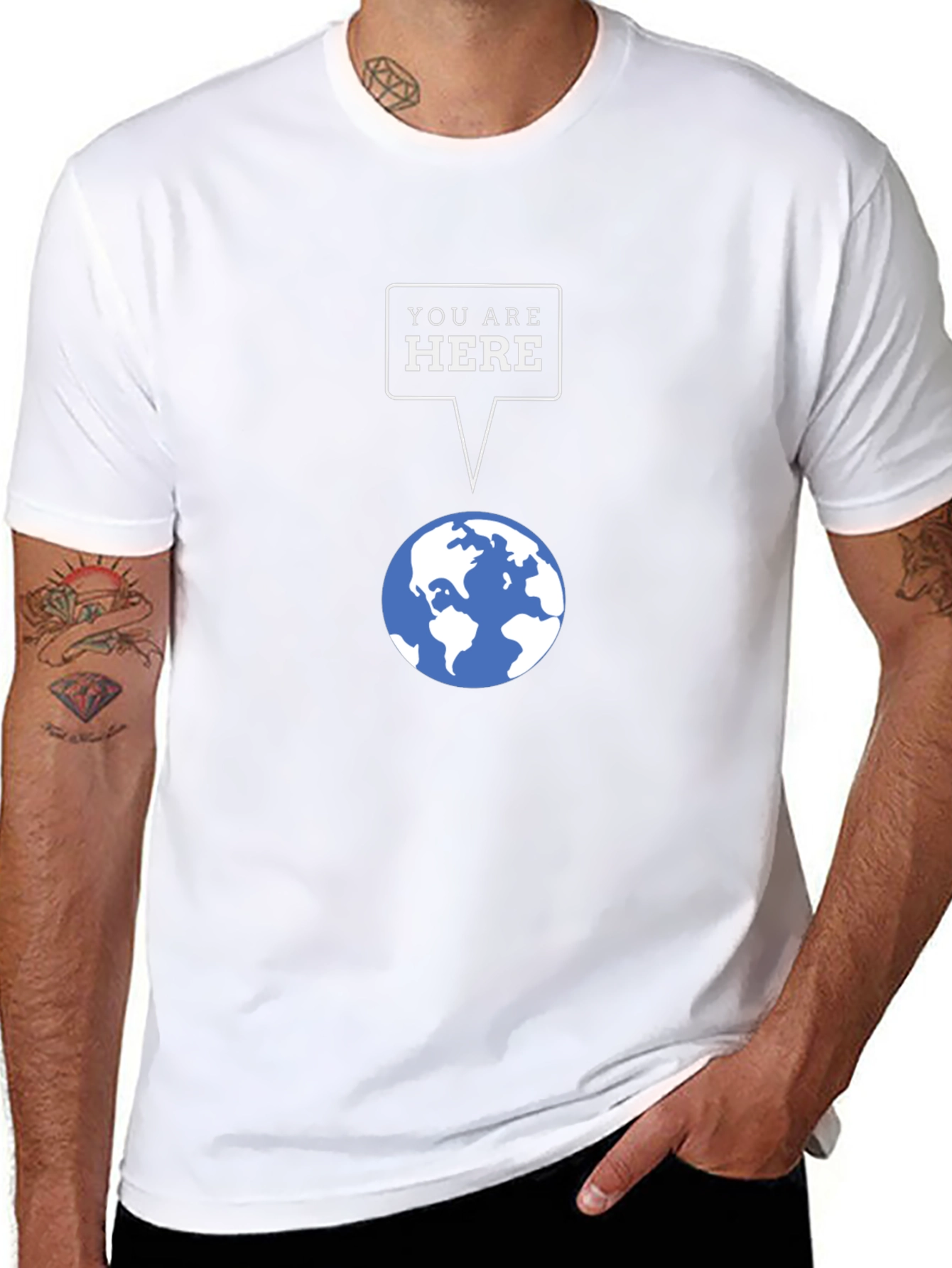 You Are Here Graphic Tee - Black