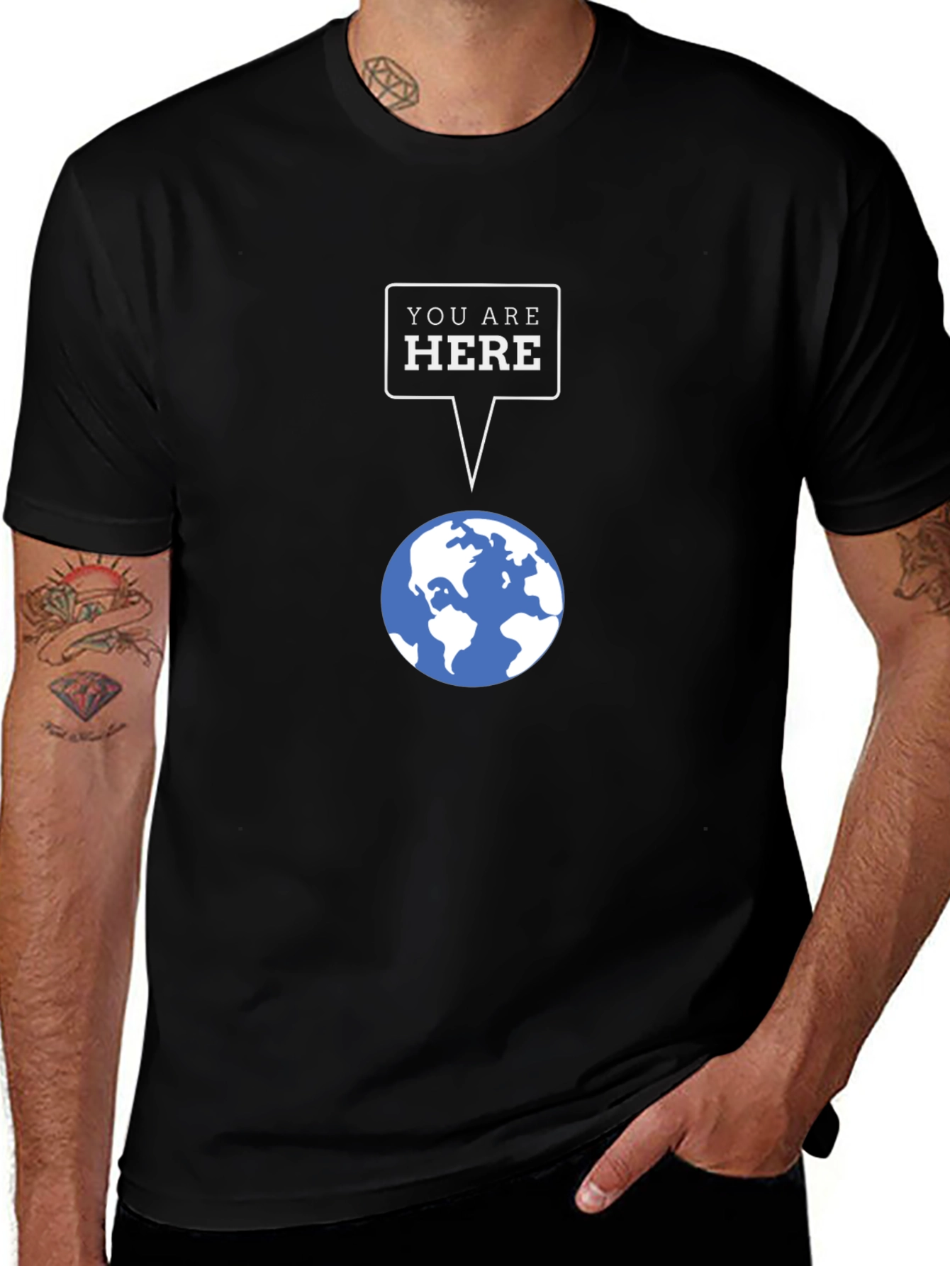 You Are Here Graphic Tee - Black
