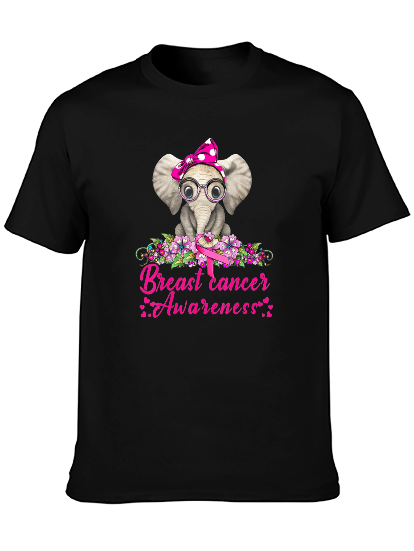 Elephant Breast Cancer Awareness T-Shirt