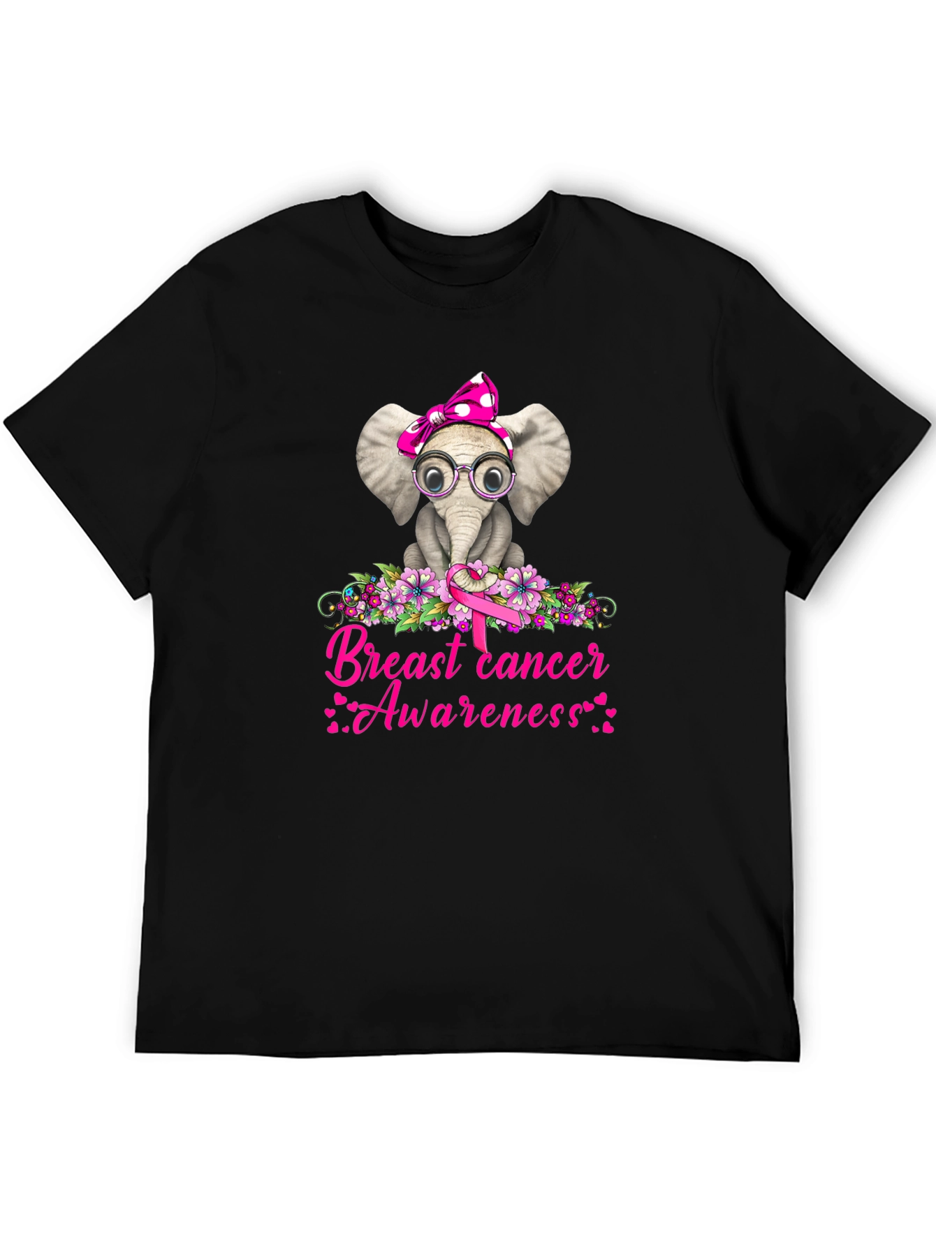 Elephant Breast Cancer Awareness T-Shirt