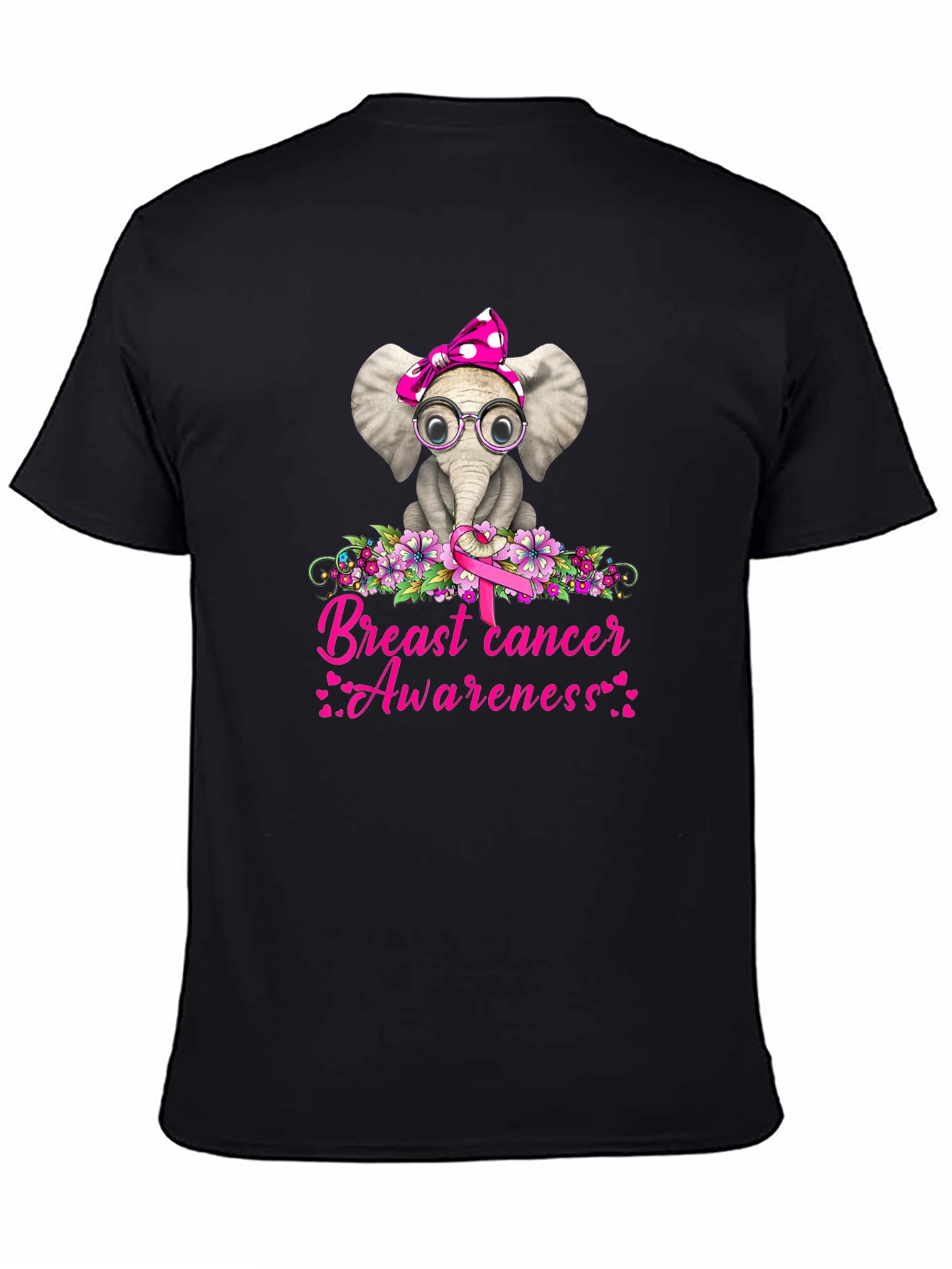 Elephant Breast Cancer Awareness T-Shirt