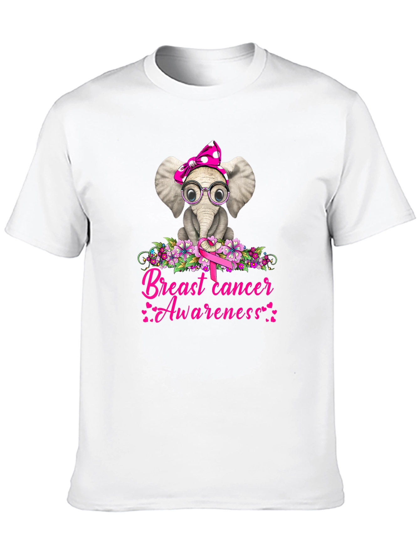 Elephant Breast Cancer Awareness T-Shirt