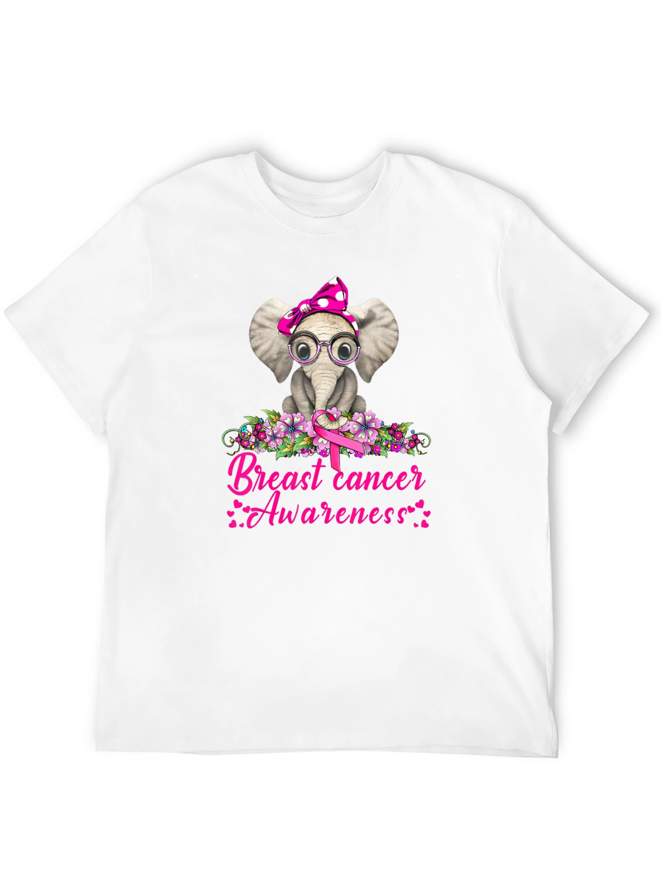 Elephant Breast Cancer Awareness T-Shirt
