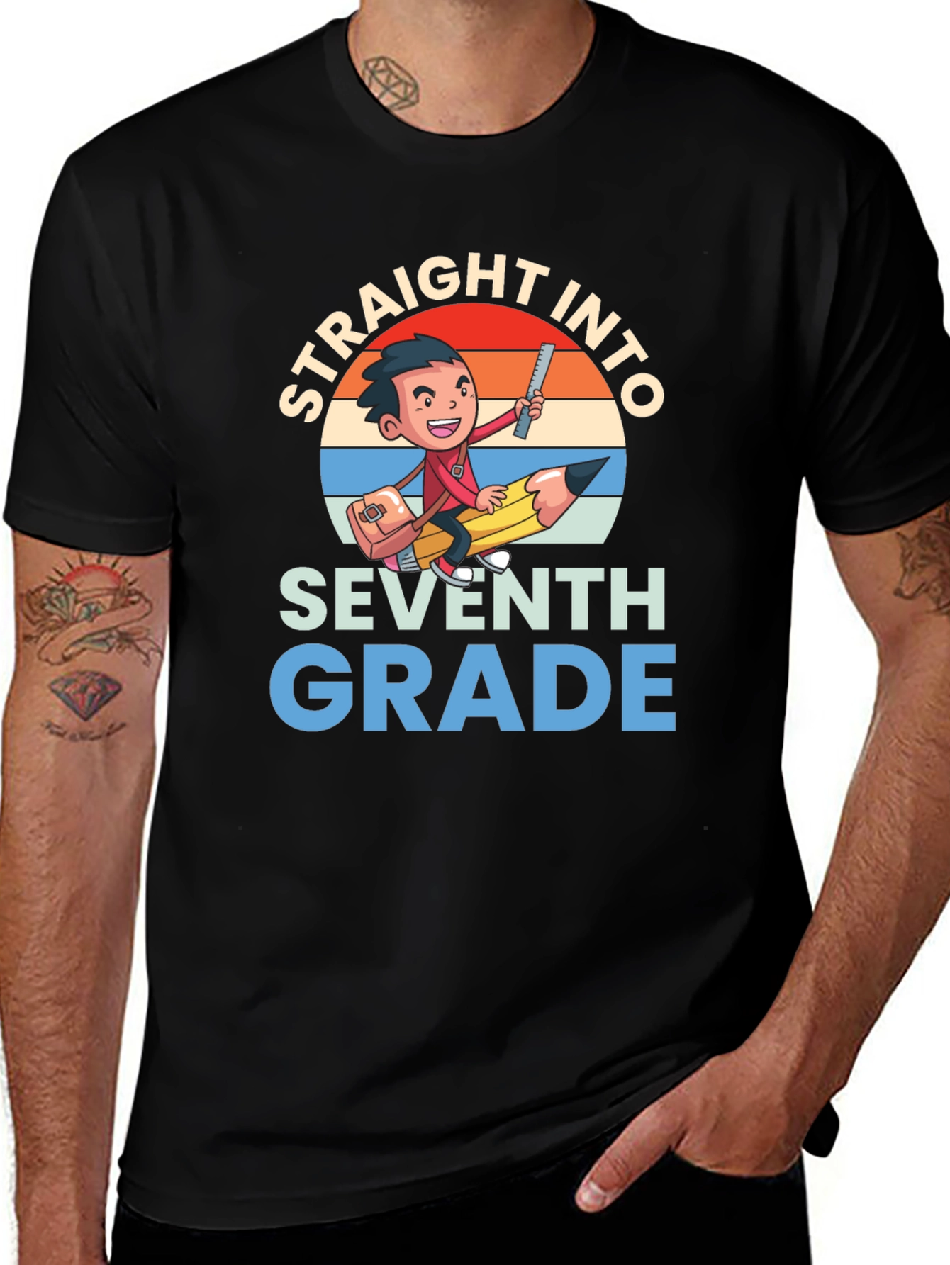 Straight Into Seventh Grade Graphic Tee