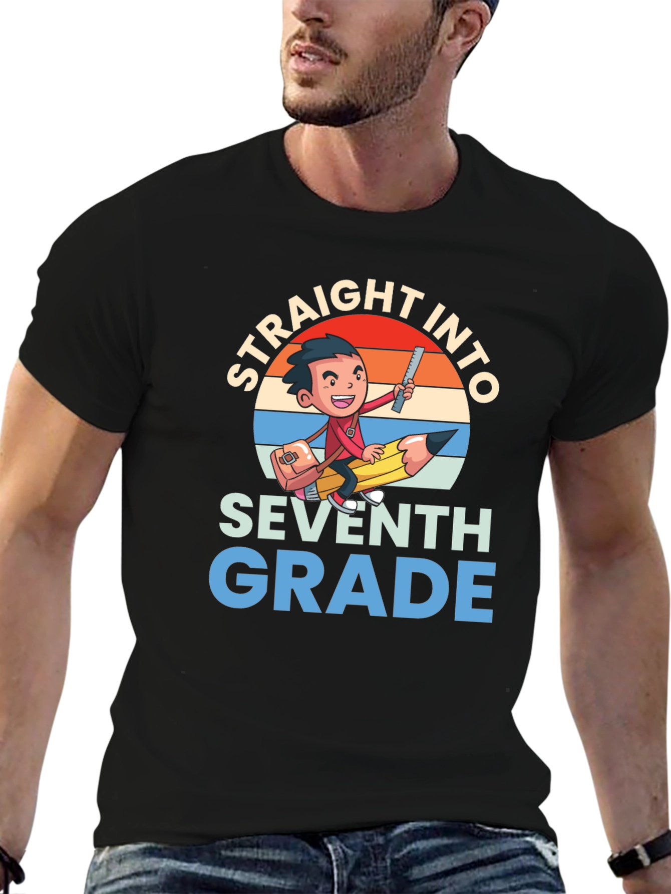 Straight Into Seventh Grade Graphic Tee