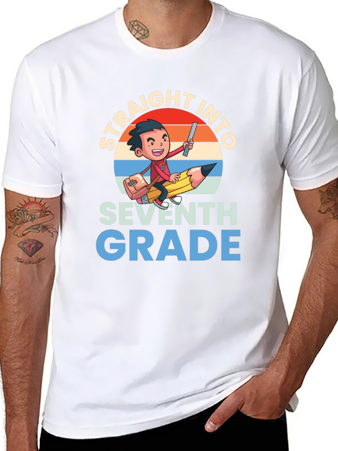 Straight Into Seventh Grade Graphic Tee