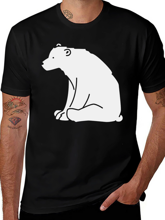 Bear Graphic Tee - Black Casual Shirt