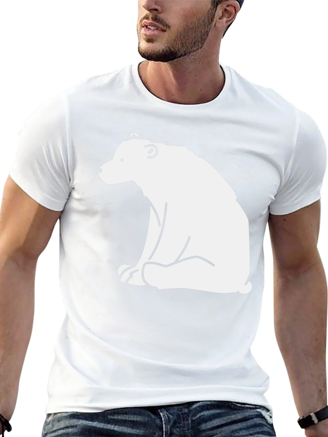 Bear Graphic Tee - Black Casual Shirt